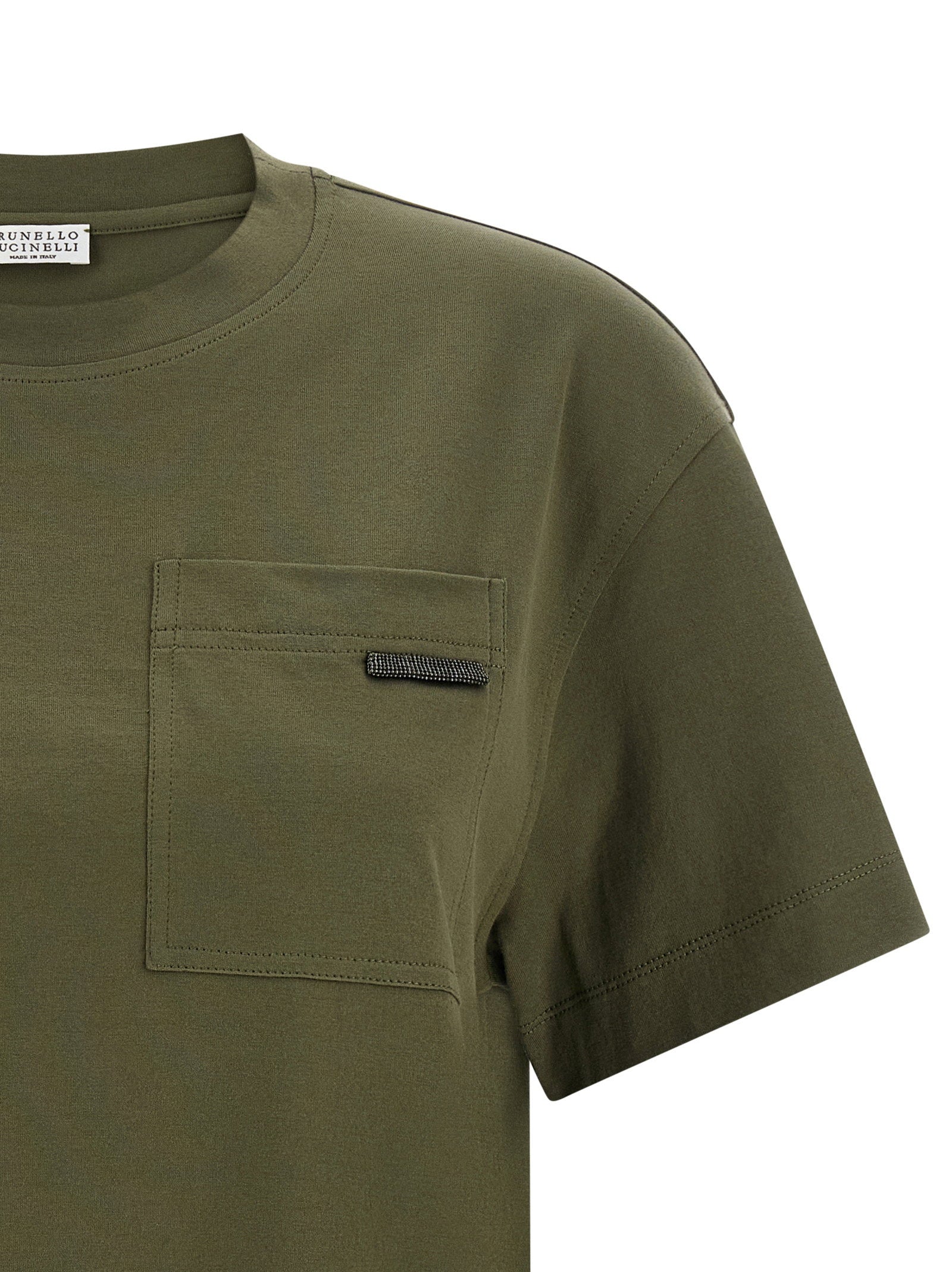Brunello Cucinelli Women's Shiny Tab T-Shirt