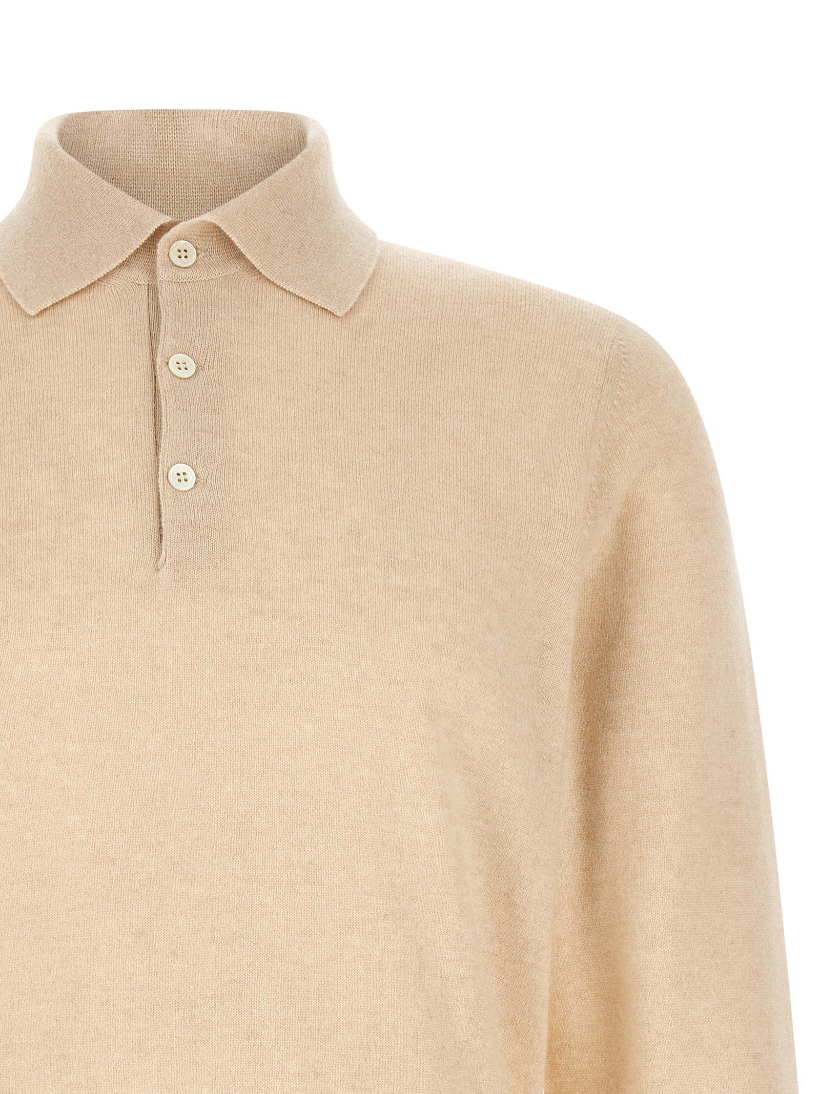 Brunello Cucinelli Men's Cashmere Knit Polo Shirt