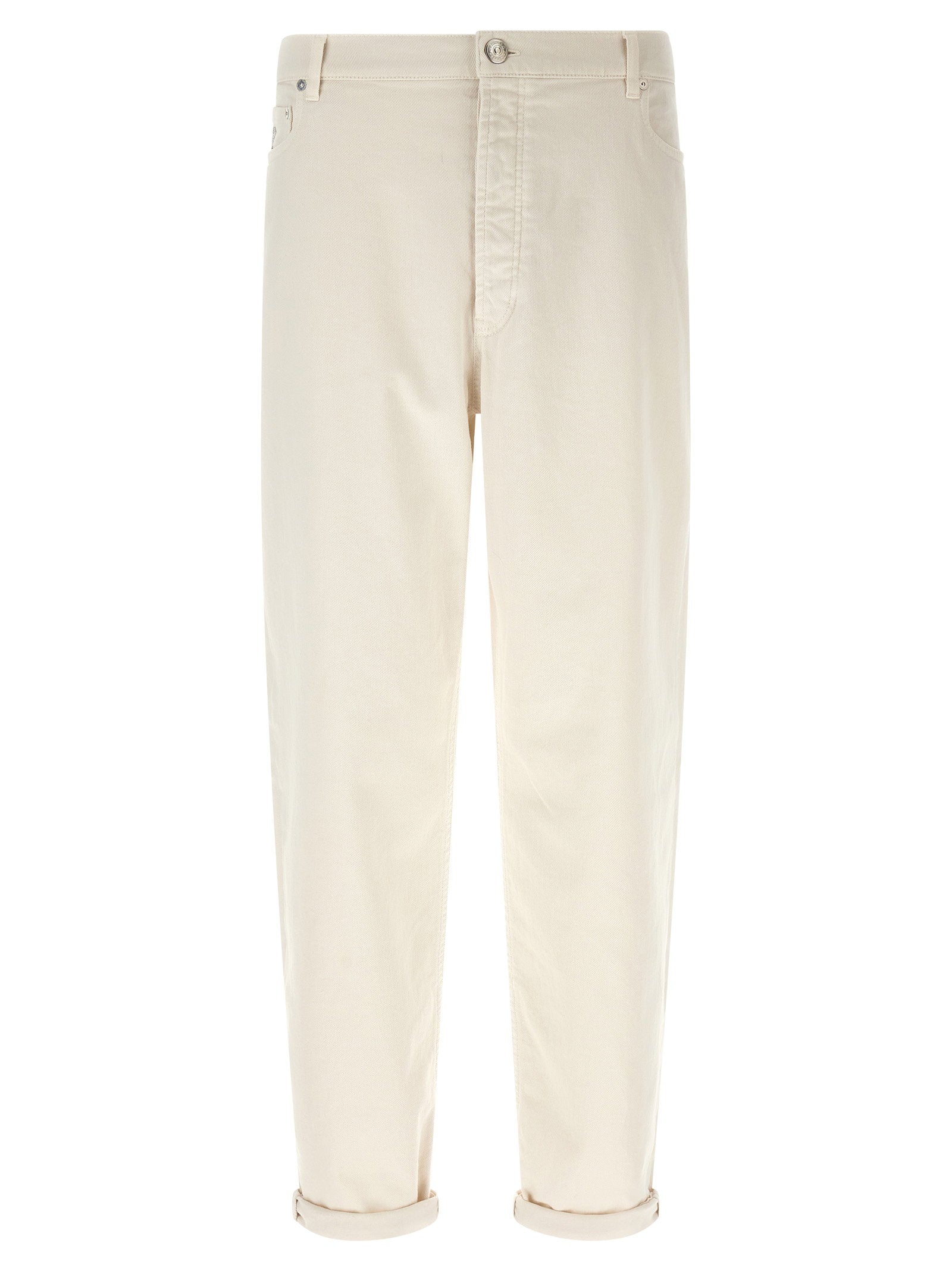 Brunello Cucinelli Men's Garment-Dyed Denim Jeans
