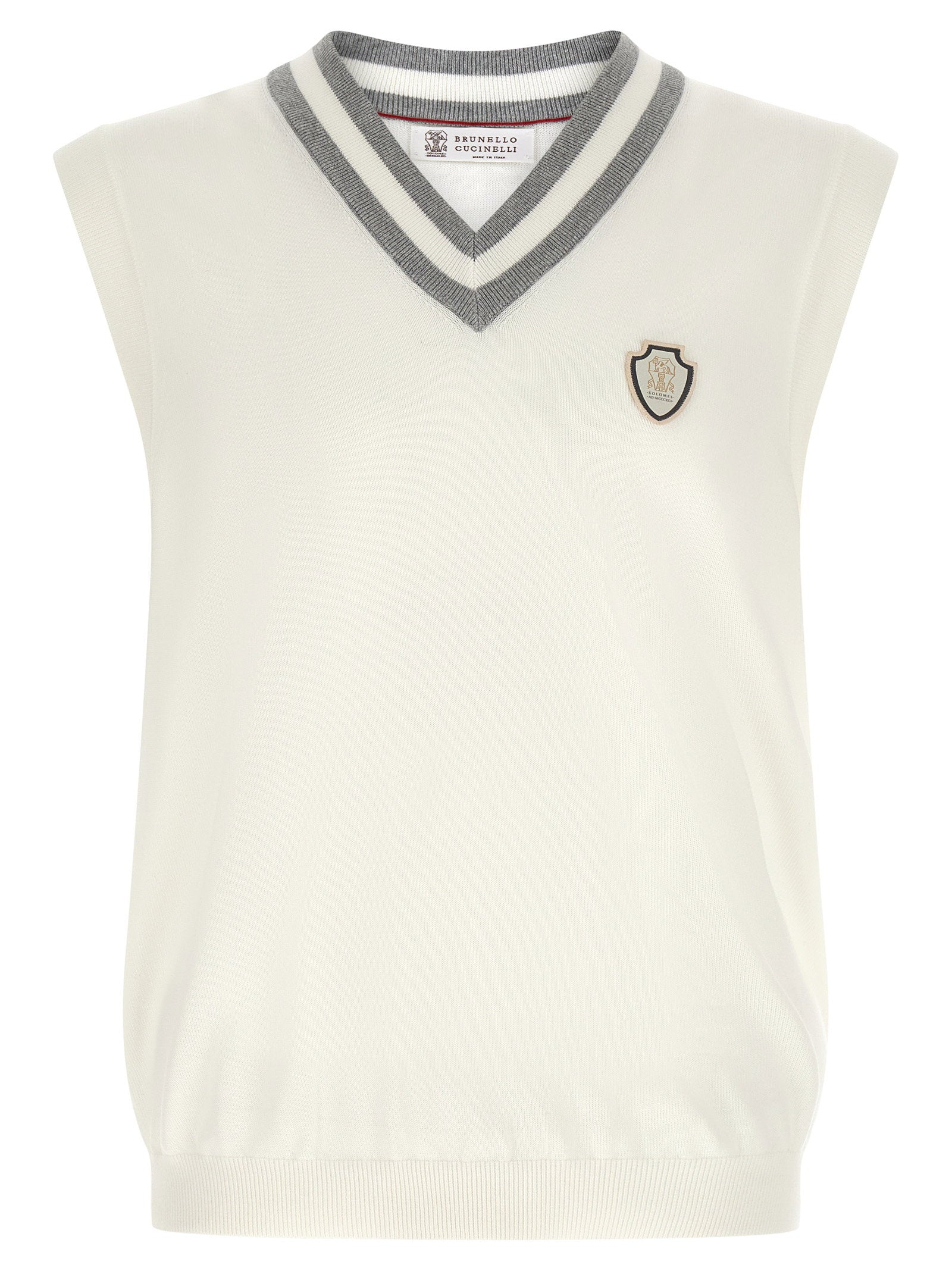 Brunello Cucinelli Men's Logo Patch Vest