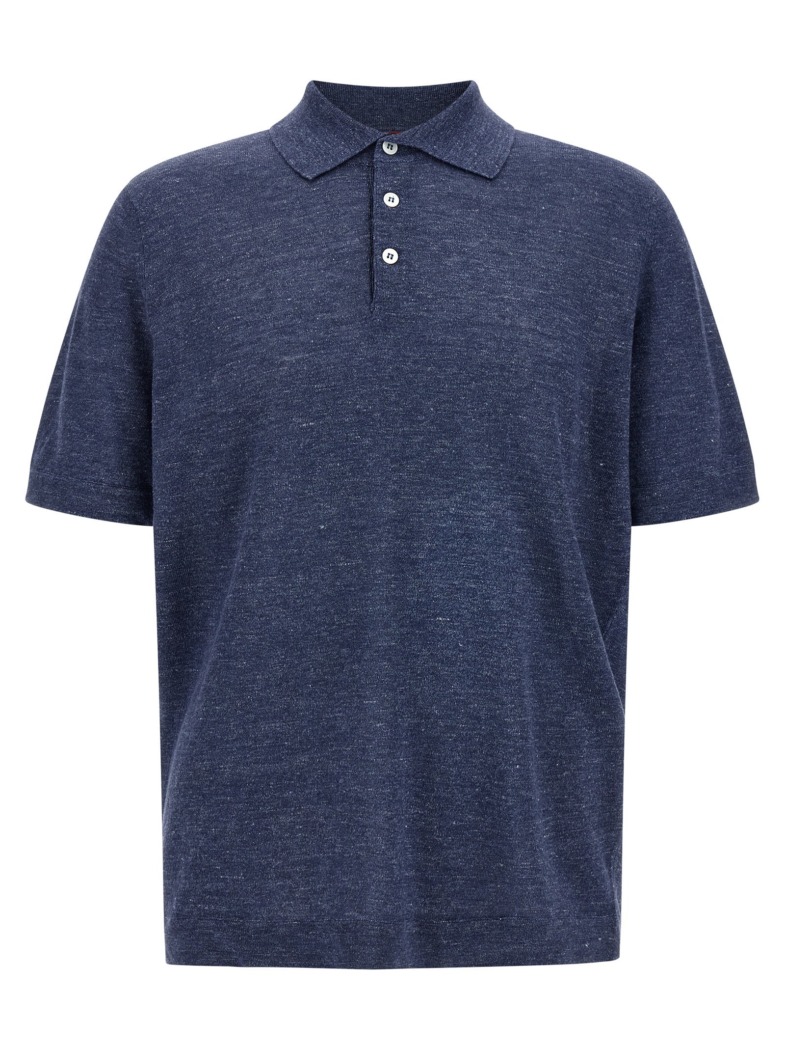 Brunello Cucinelli Men's Linen Cotton Polo Shirt