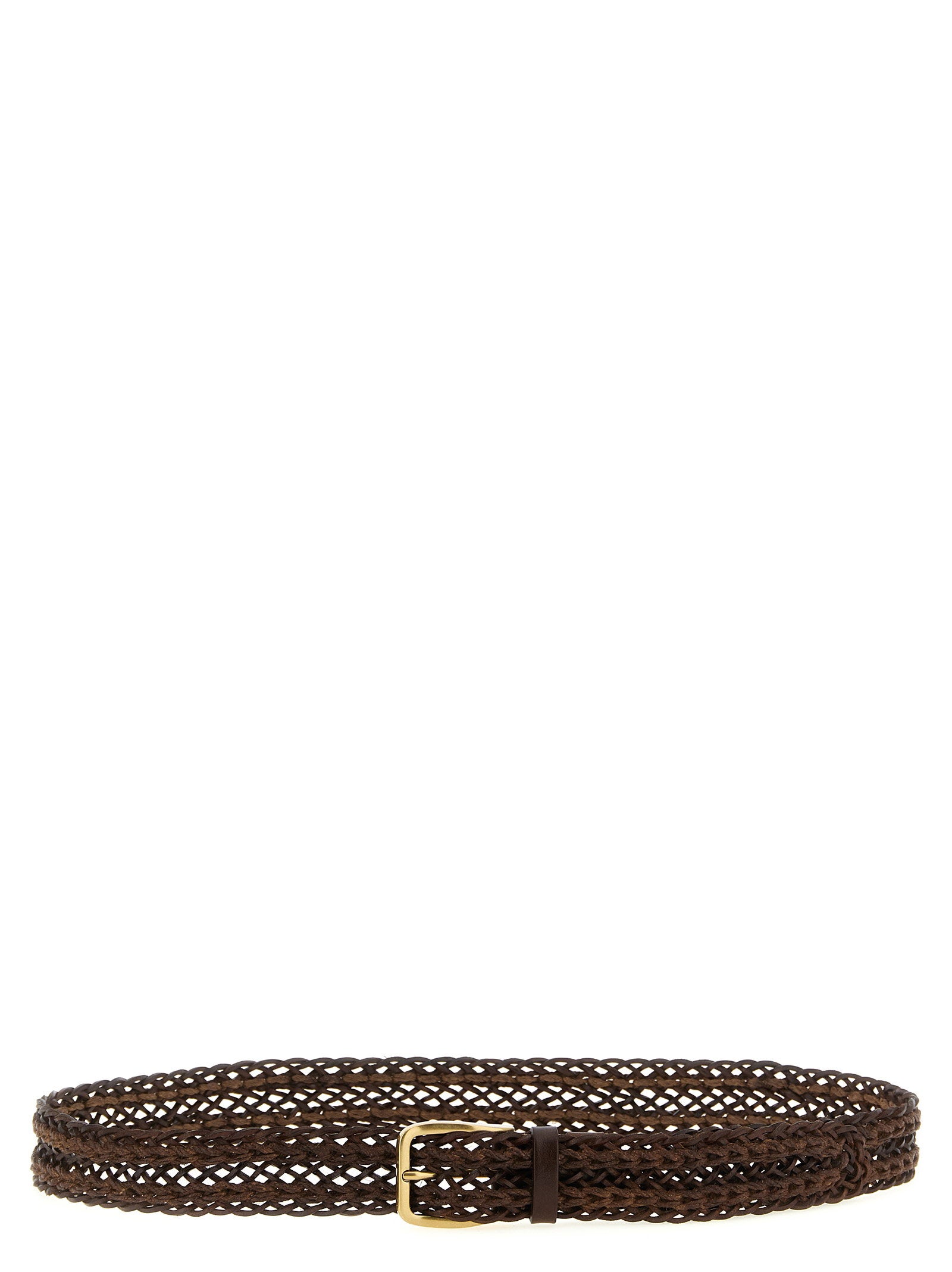 Brunello Cucinelli Men's Braided Calf Belt
