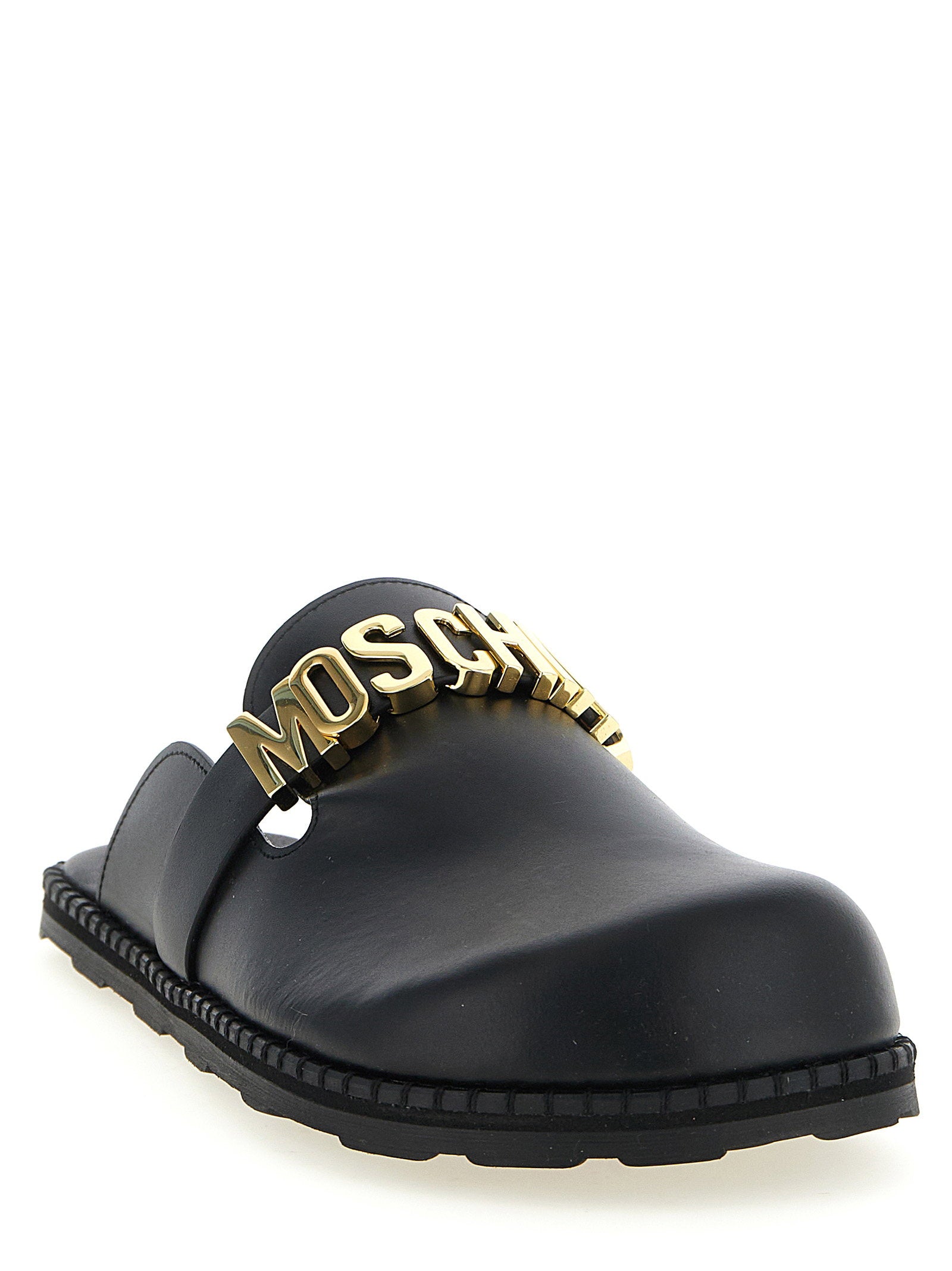 Moschino Men's Leather Sabots