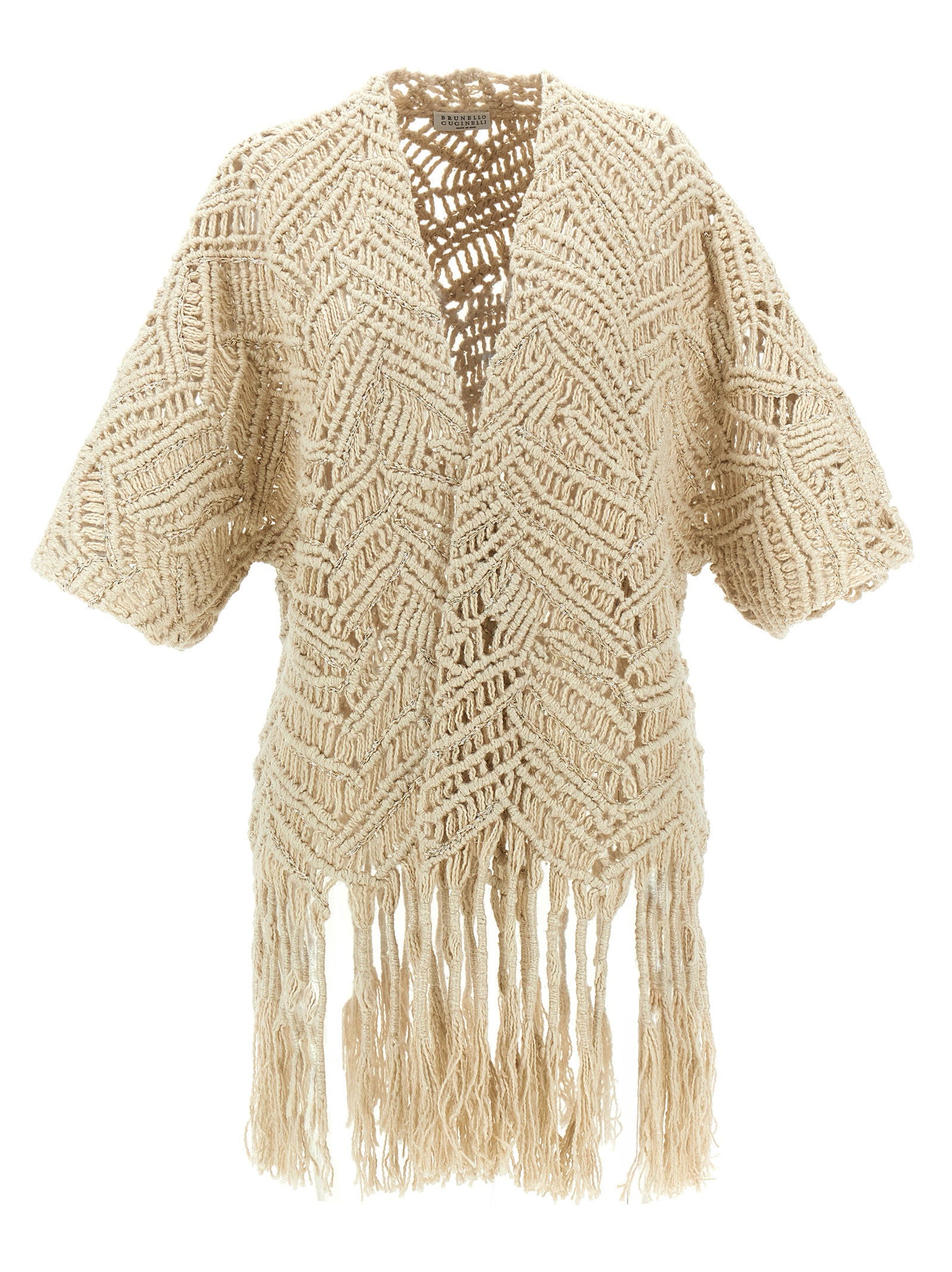 Brunello Cucinelli Women's Opera Dazzling Macramé Cardigan