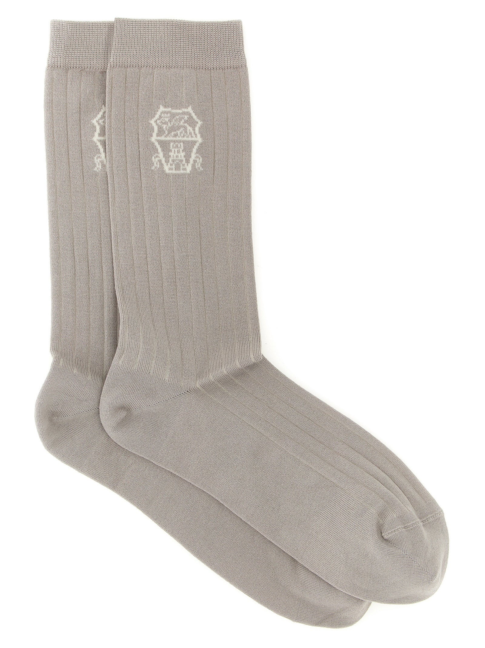 Brunello Cucinelli Men's Socks Coat Of Arms Of Solomeo