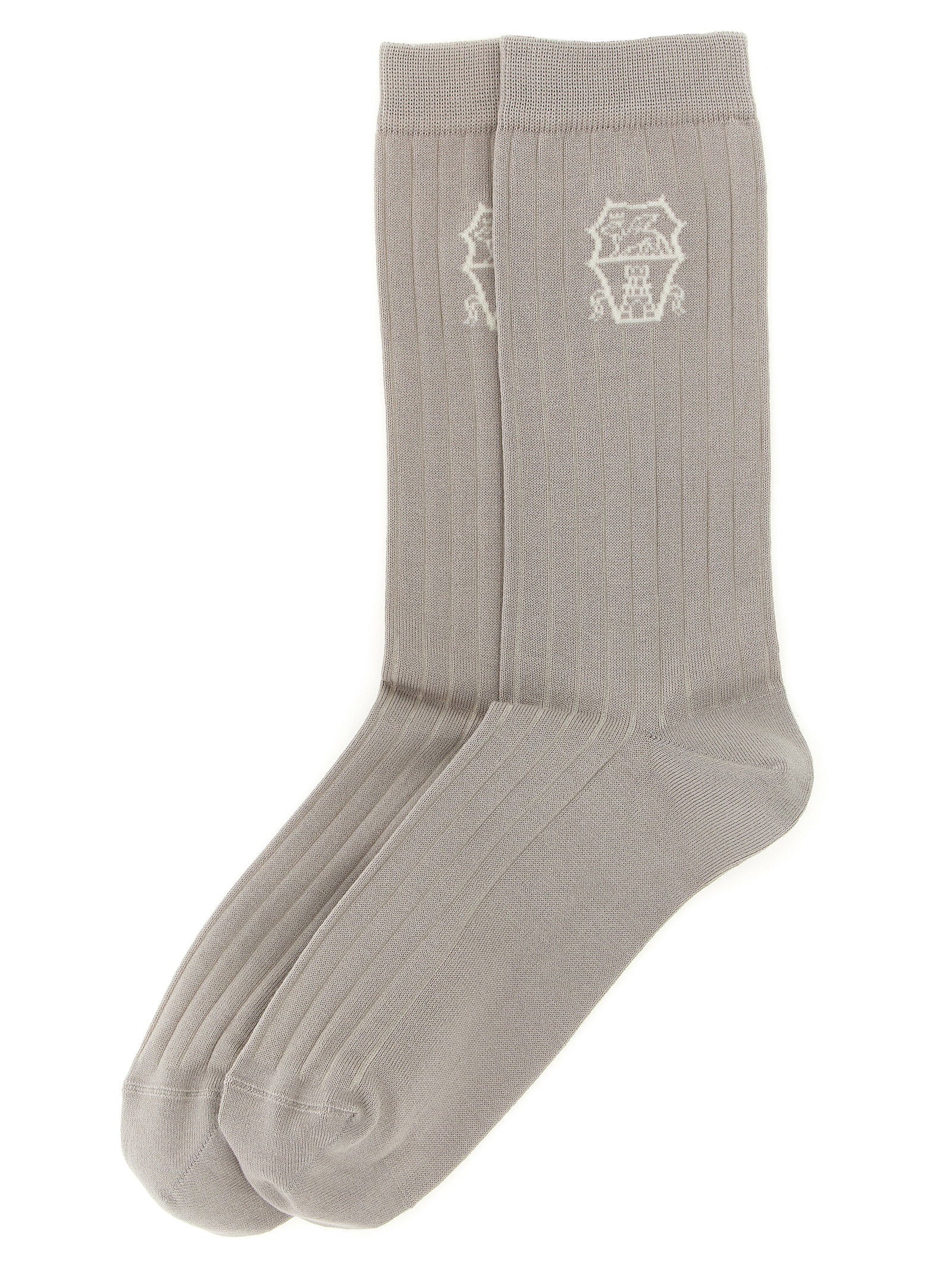 Brunello Cucinelli Men's Socks Coat Of Arms Of Solomeo