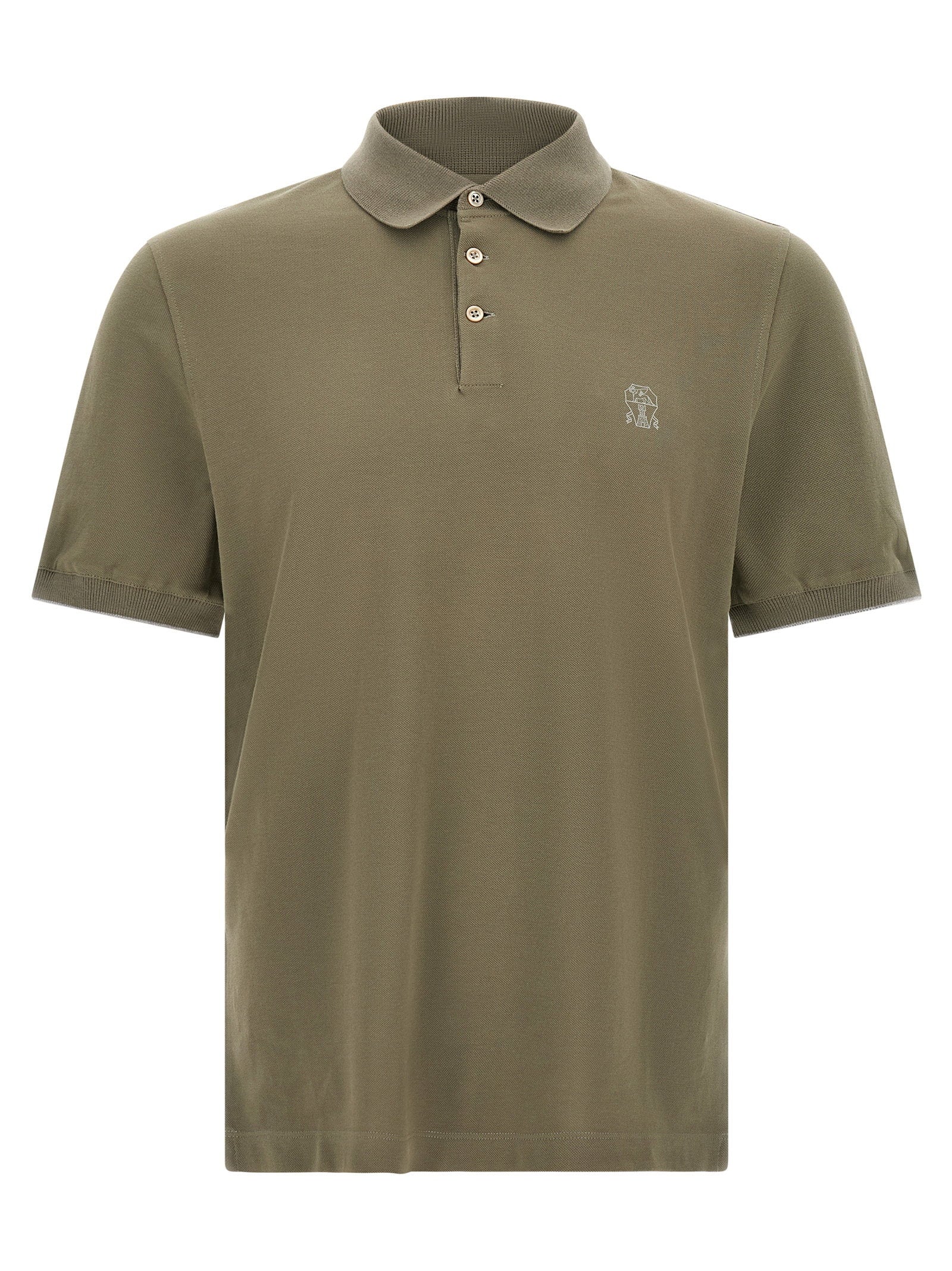 Brunello Cucinelli Men's Logo Piqué Polo Shirt