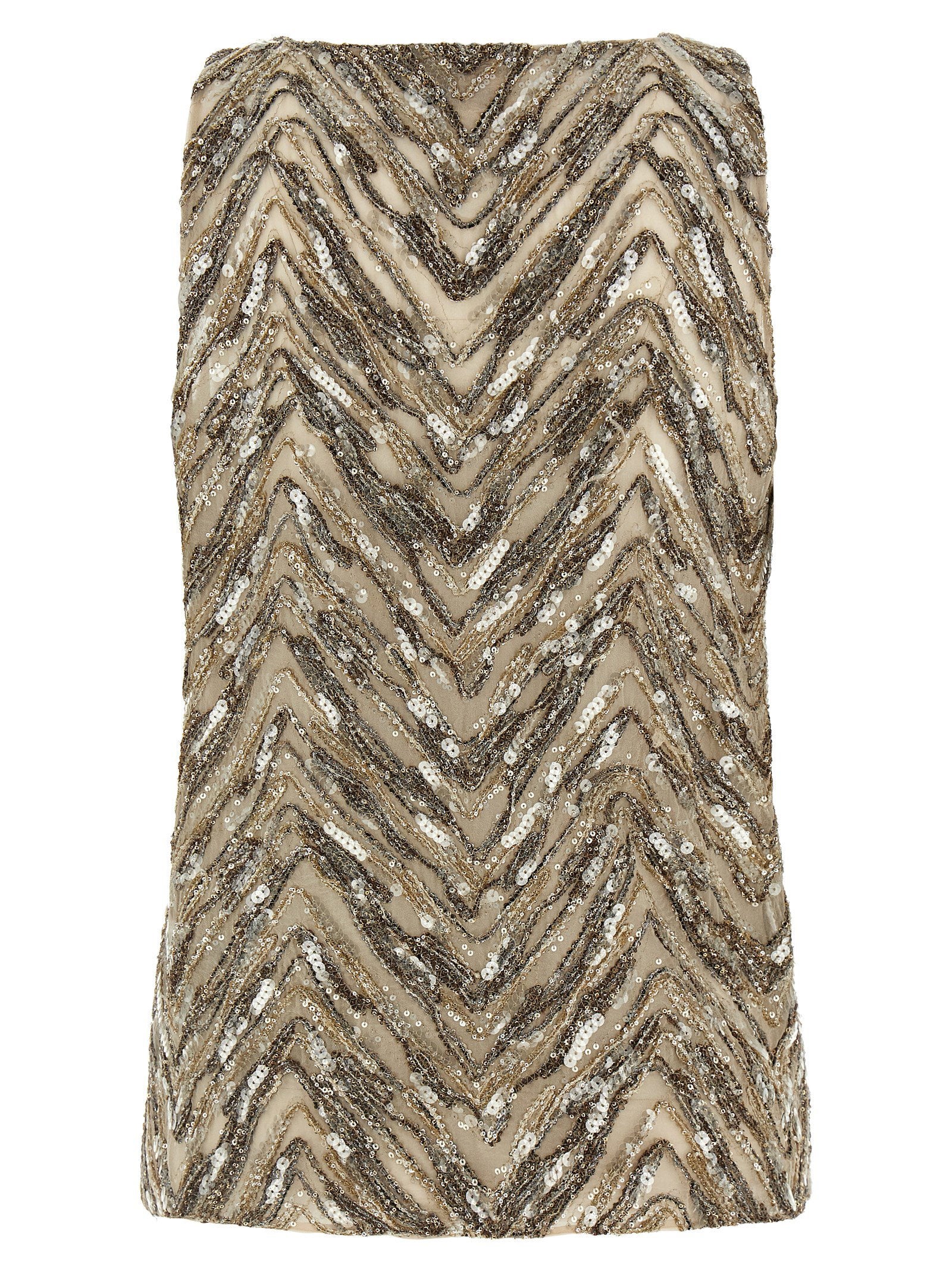 Brunello Cucinelli Women's Dazzling Chevron Embroidery Top