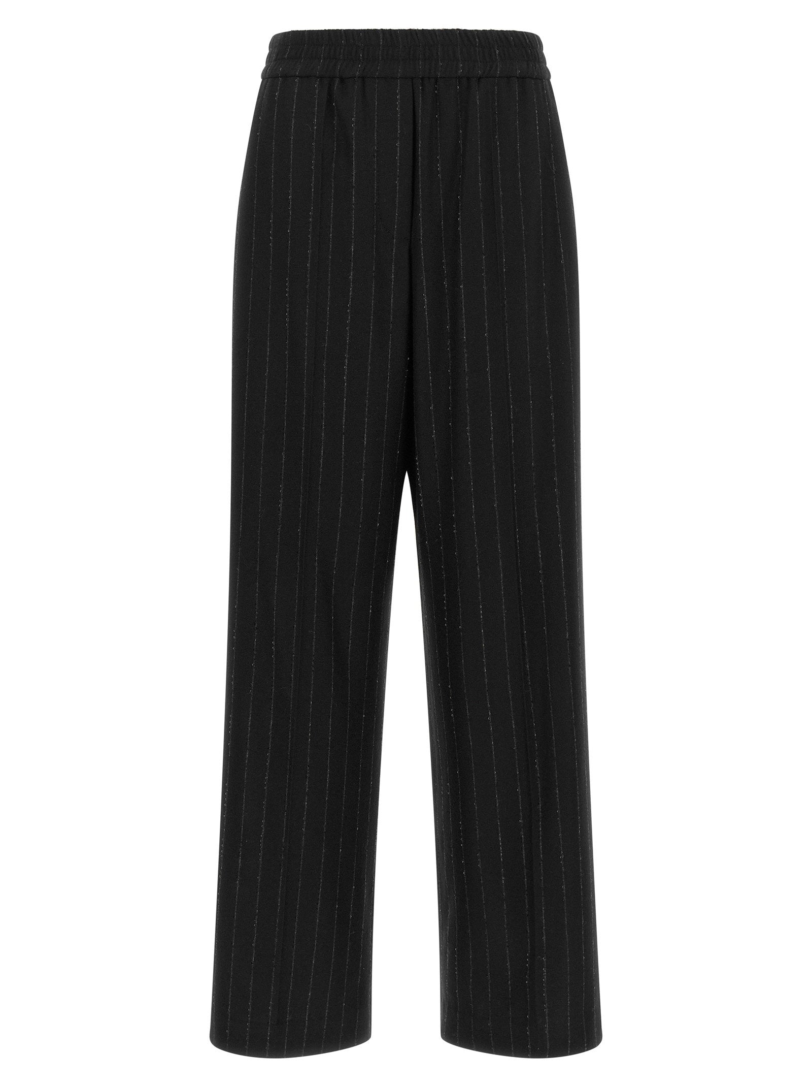 Brunello Cucinelli Women's Micro Sequin Pinstripe Pants