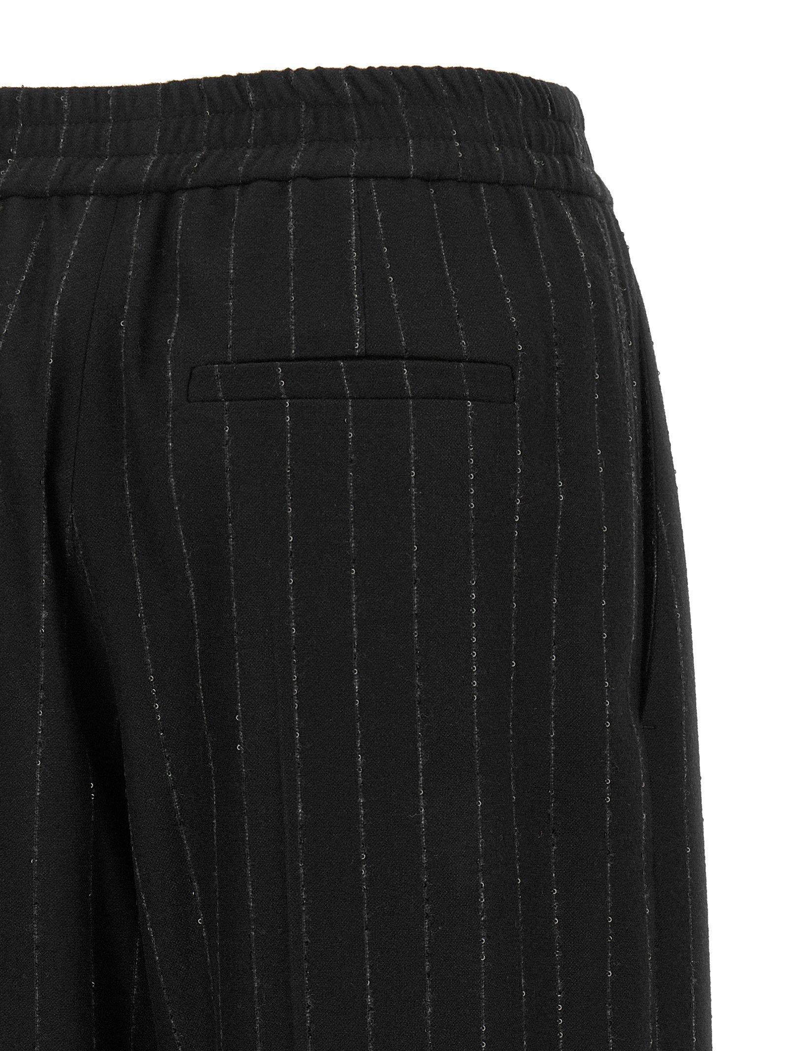 Brunello Cucinelli Women's Micro Sequin Pinstripe Pants