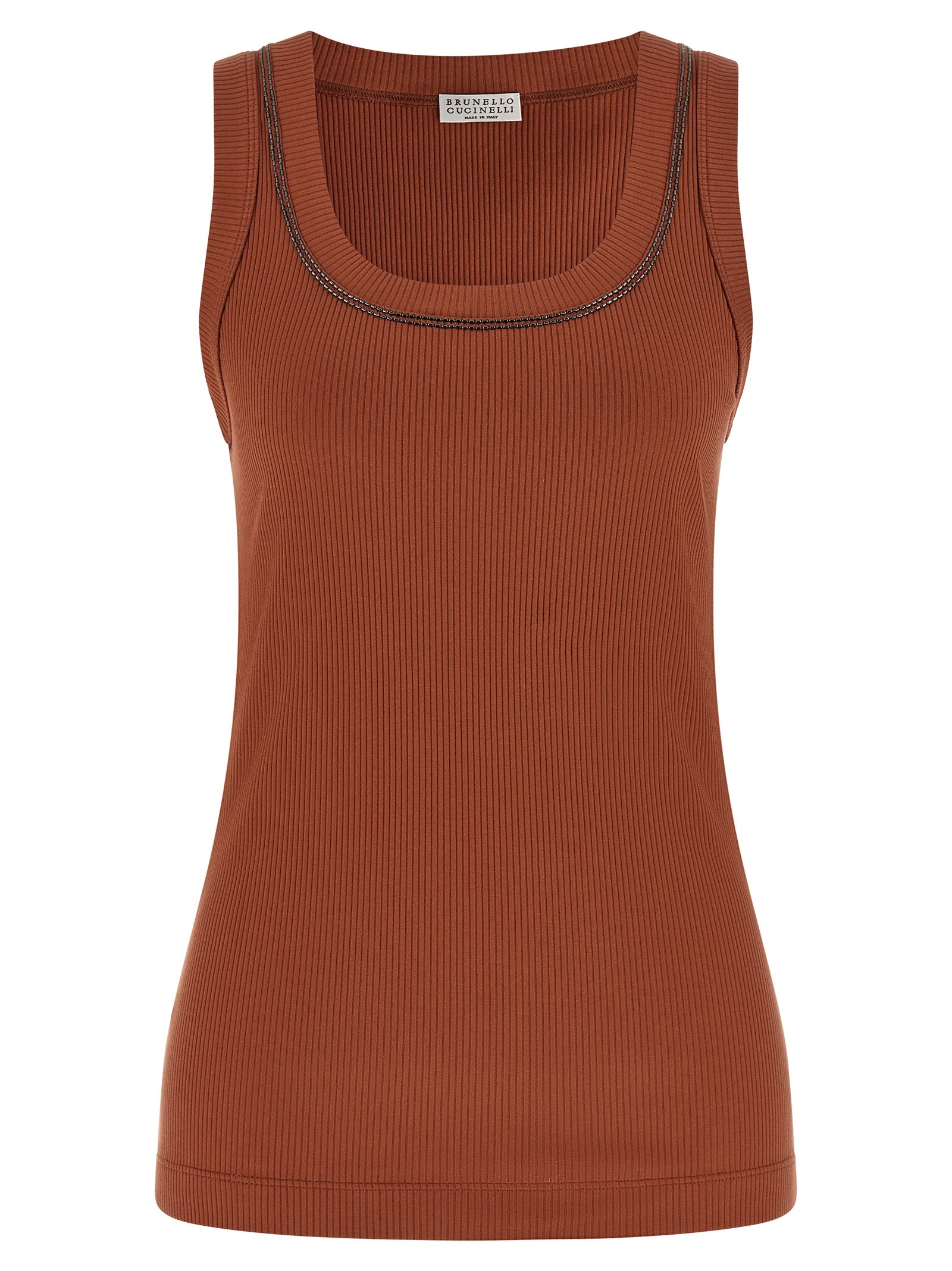 Brunello Cucinelli Women's Shiny Trim Top