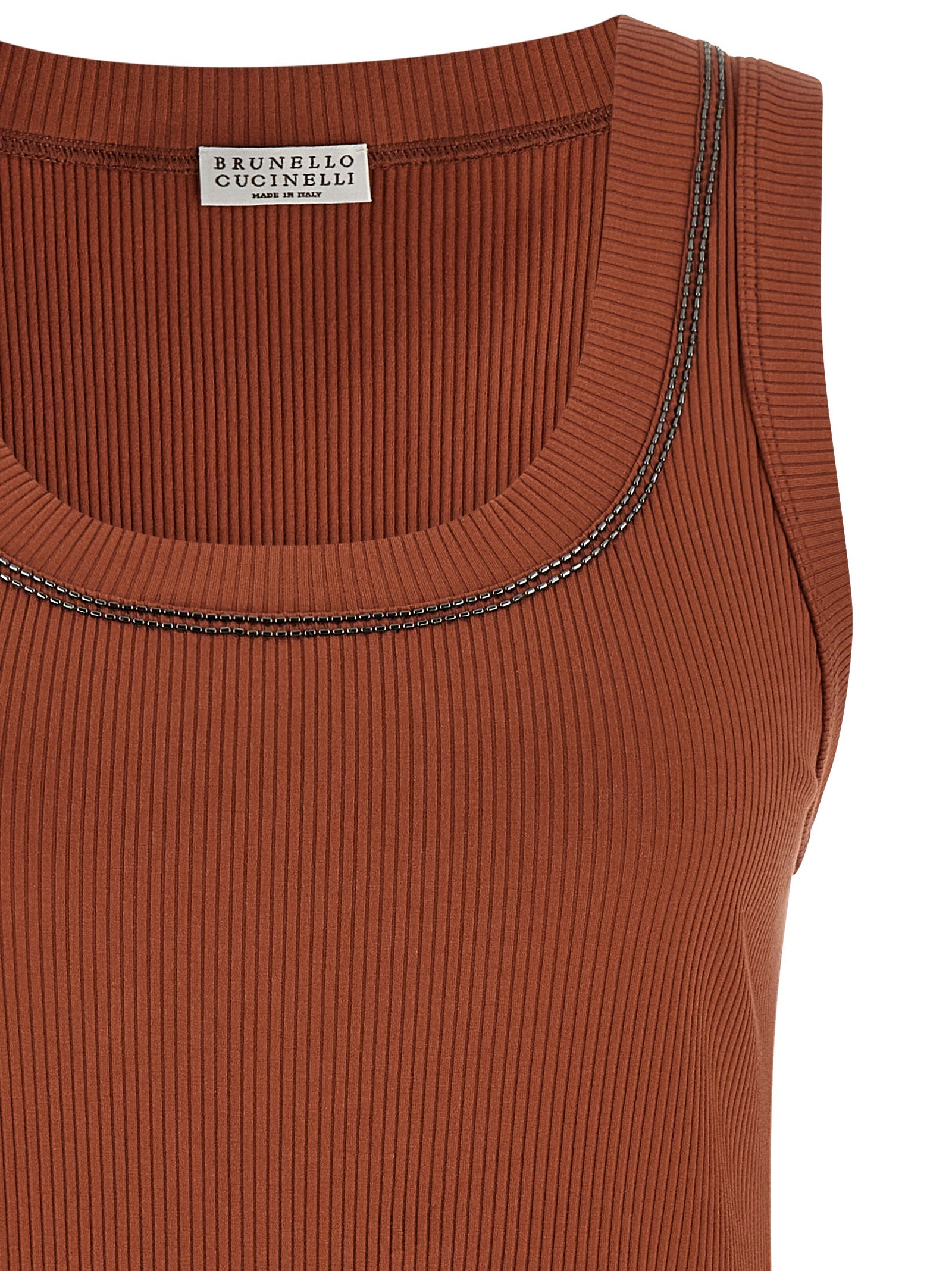 Brunello Cucinelli Women's Shiny Trim Top