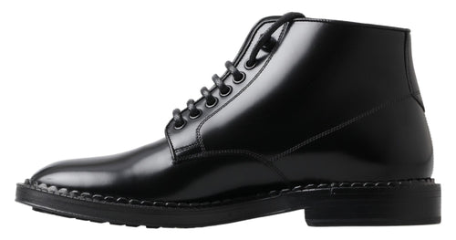 Dolce & Gabbana Elegant Black Leather Men's Men's Boots