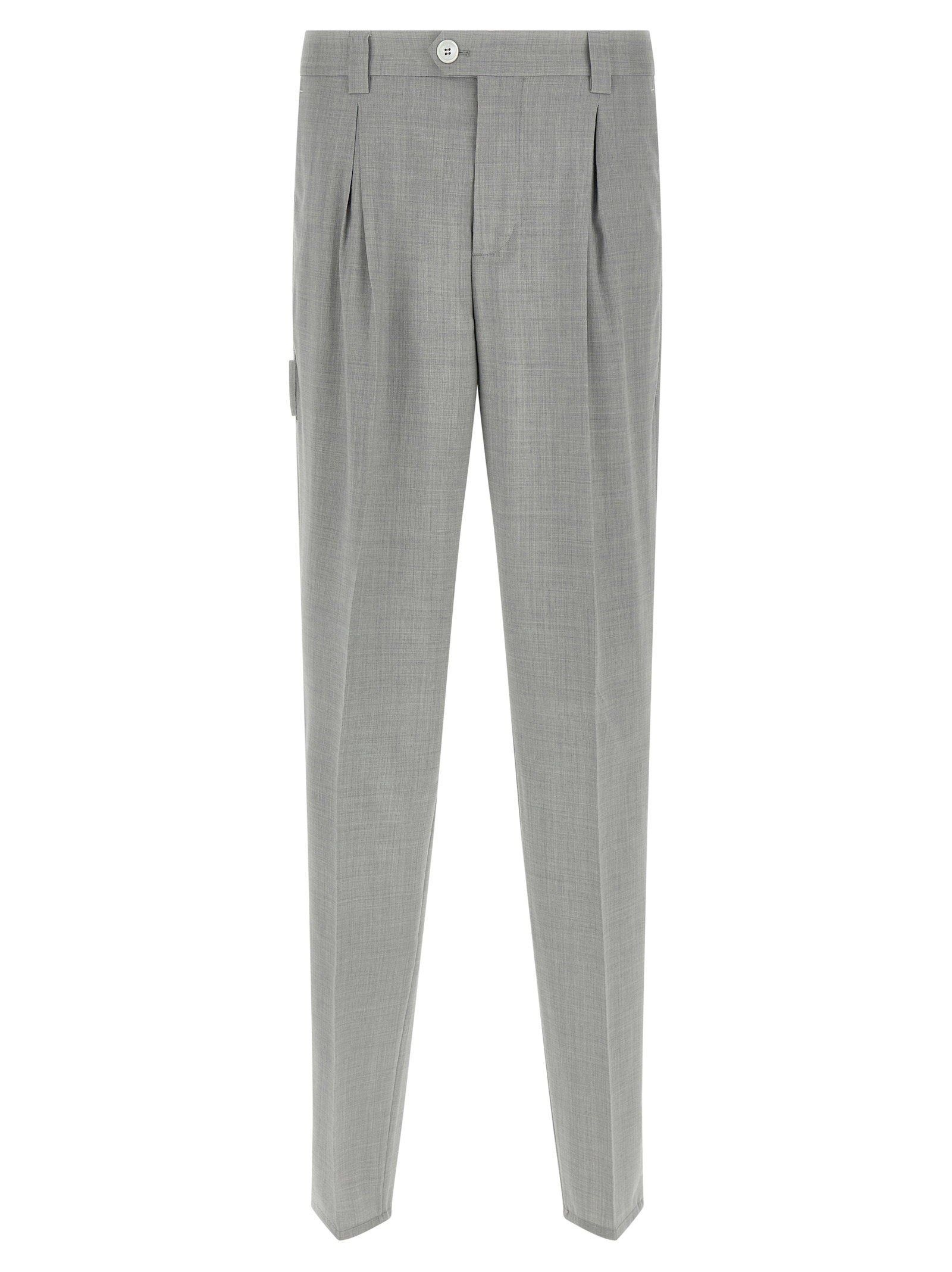 Brunello Cucinelli Men's Mélange Wool Pants