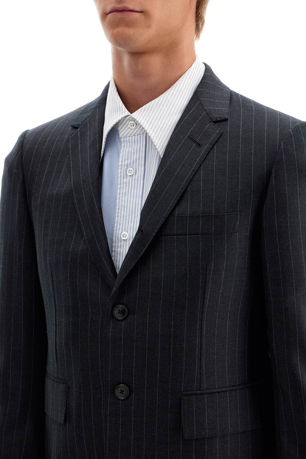 Thom Browne Men's Woolen Pinstripe
