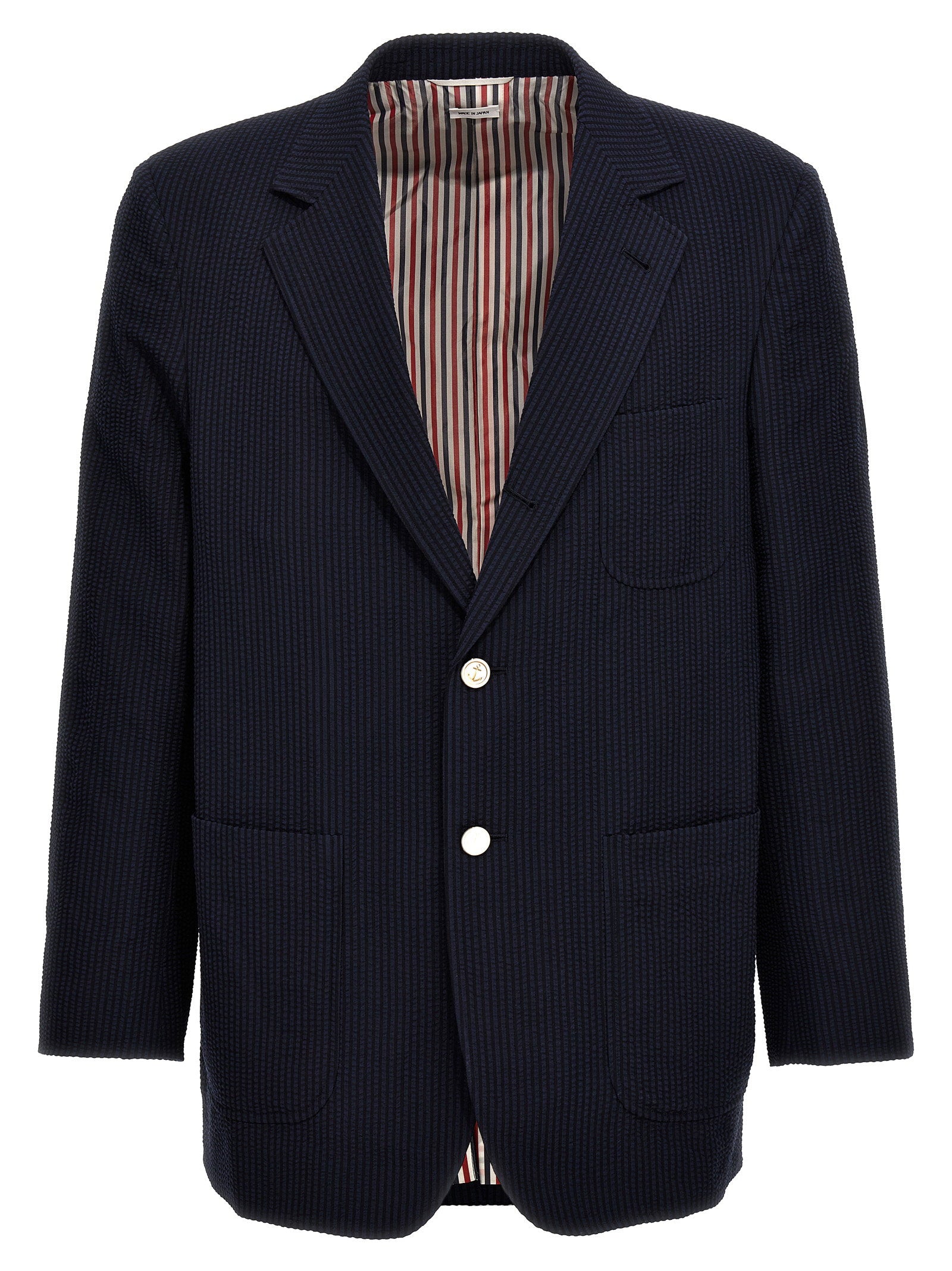 Thom Browne Men's Single-Breasted Seersucker Blazer
