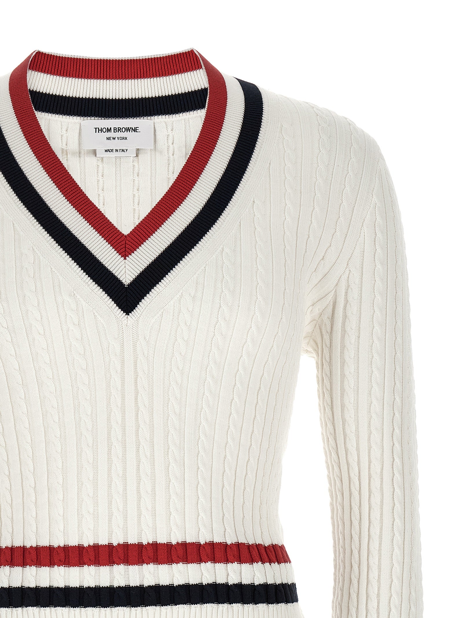 Thom Browne Men's Rwb Intarsia Sweater