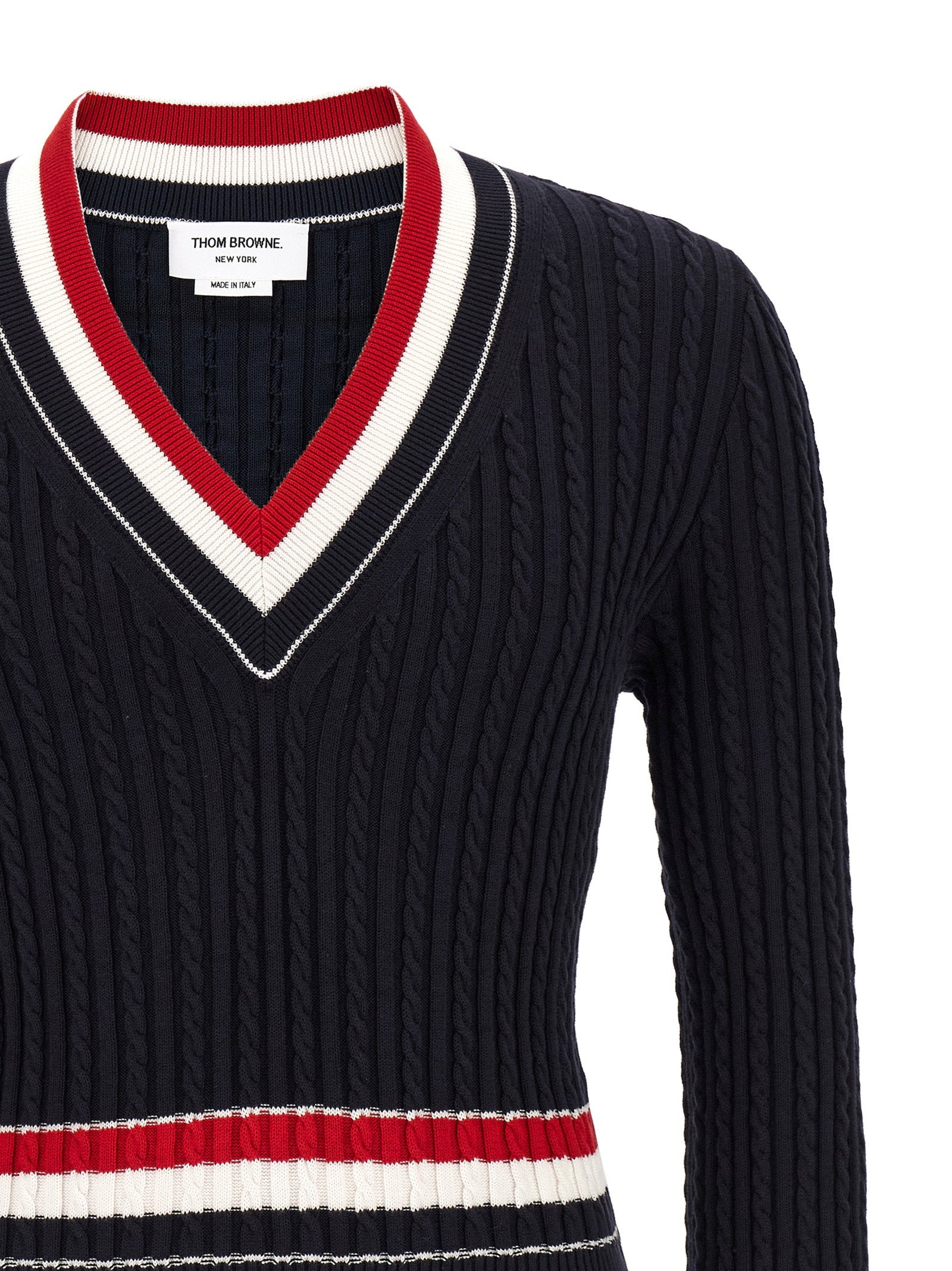 Thom Browne Men's Rwb Intarsia Sweater