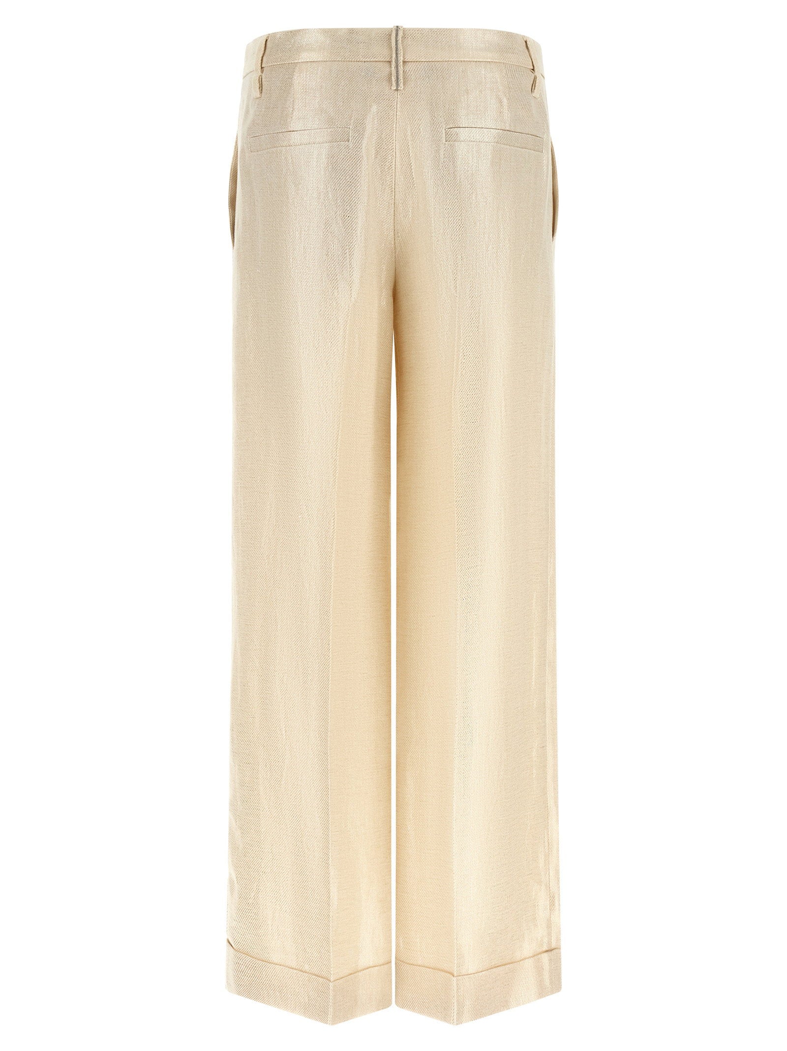 Brunello Cucinelli Women's Lamé Linen Pants