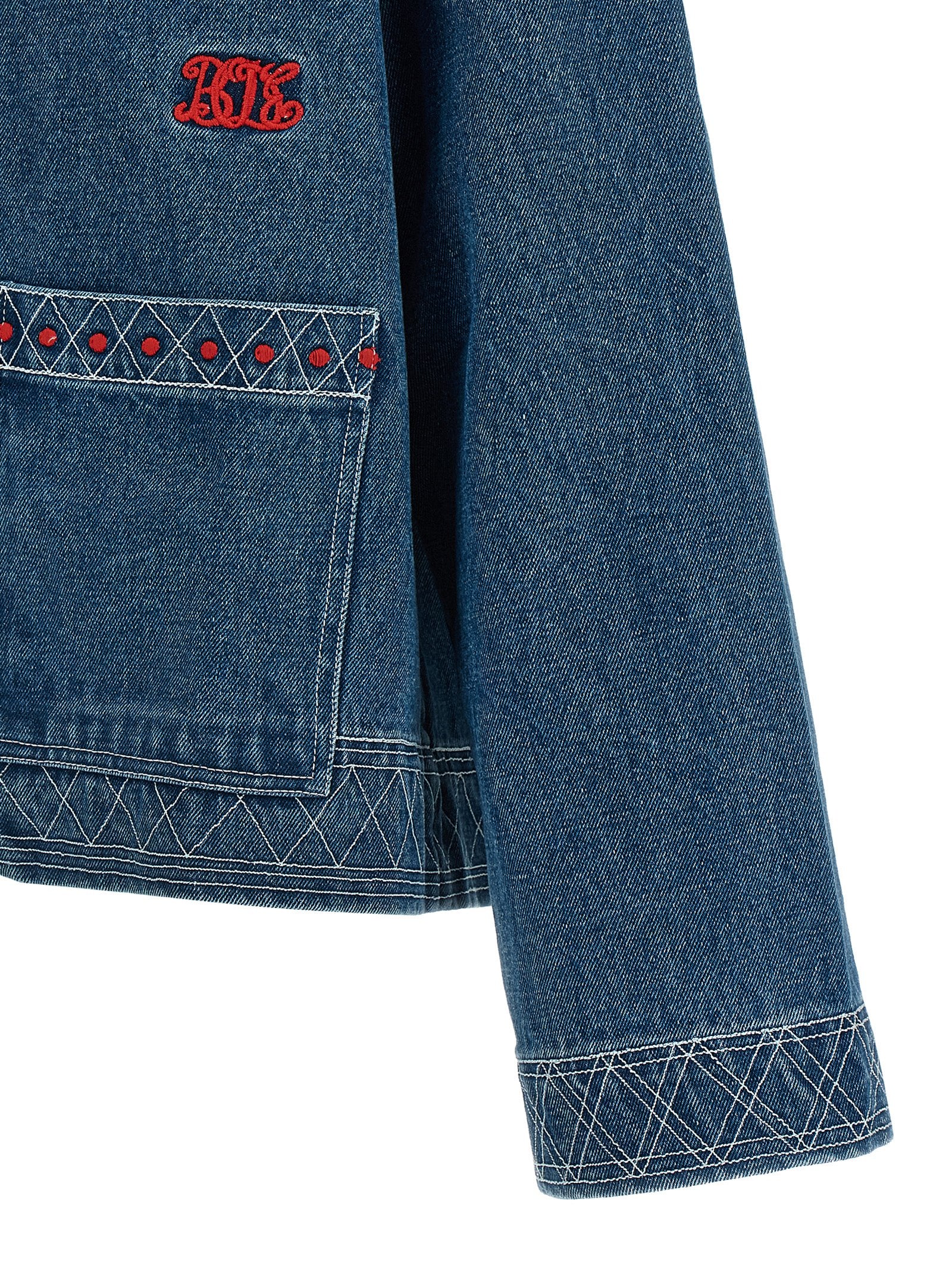 Bode Men's Embroidery Denim Jacket