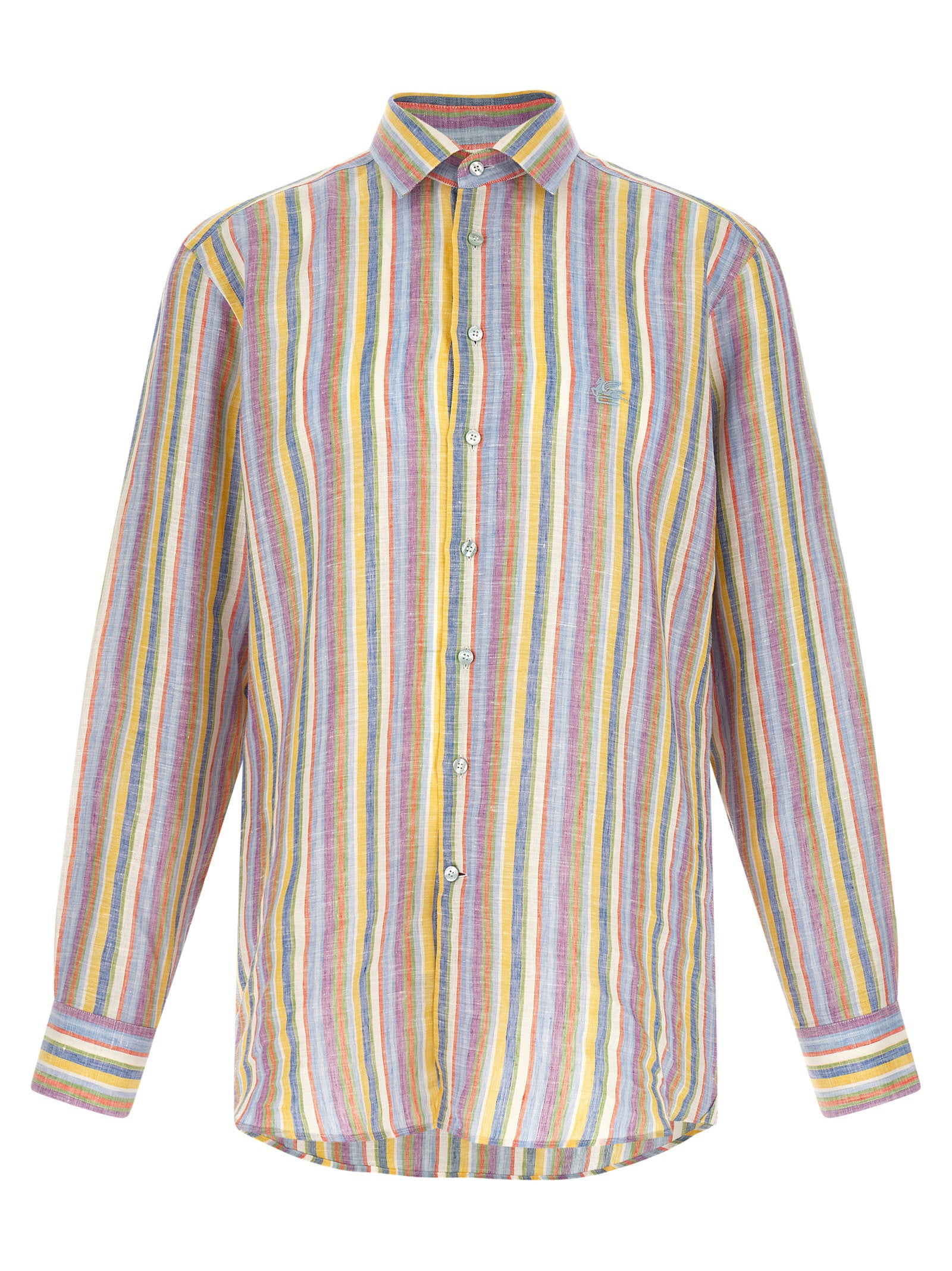 Etro Men's Striped Linen Shirt