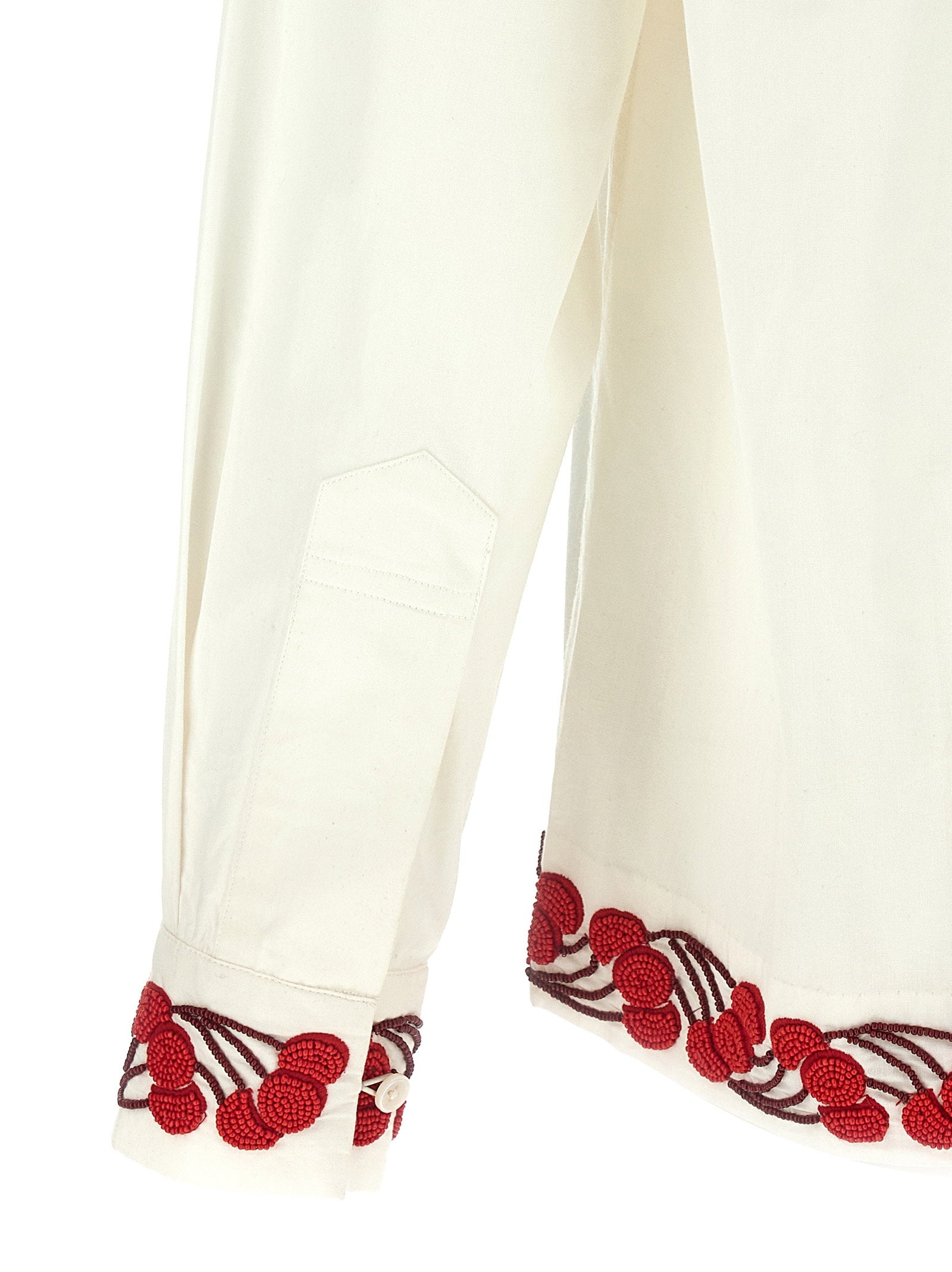 Bode Men's Cherry Lane Beaded Shirt
