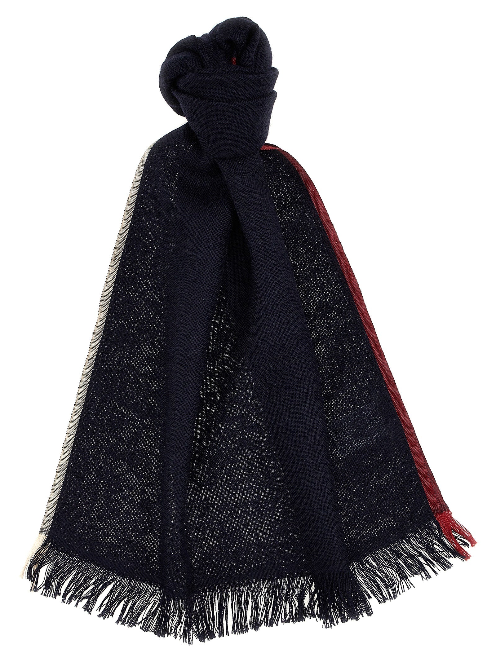 Brunello Cucinelli Men's Contrast Border Scarf