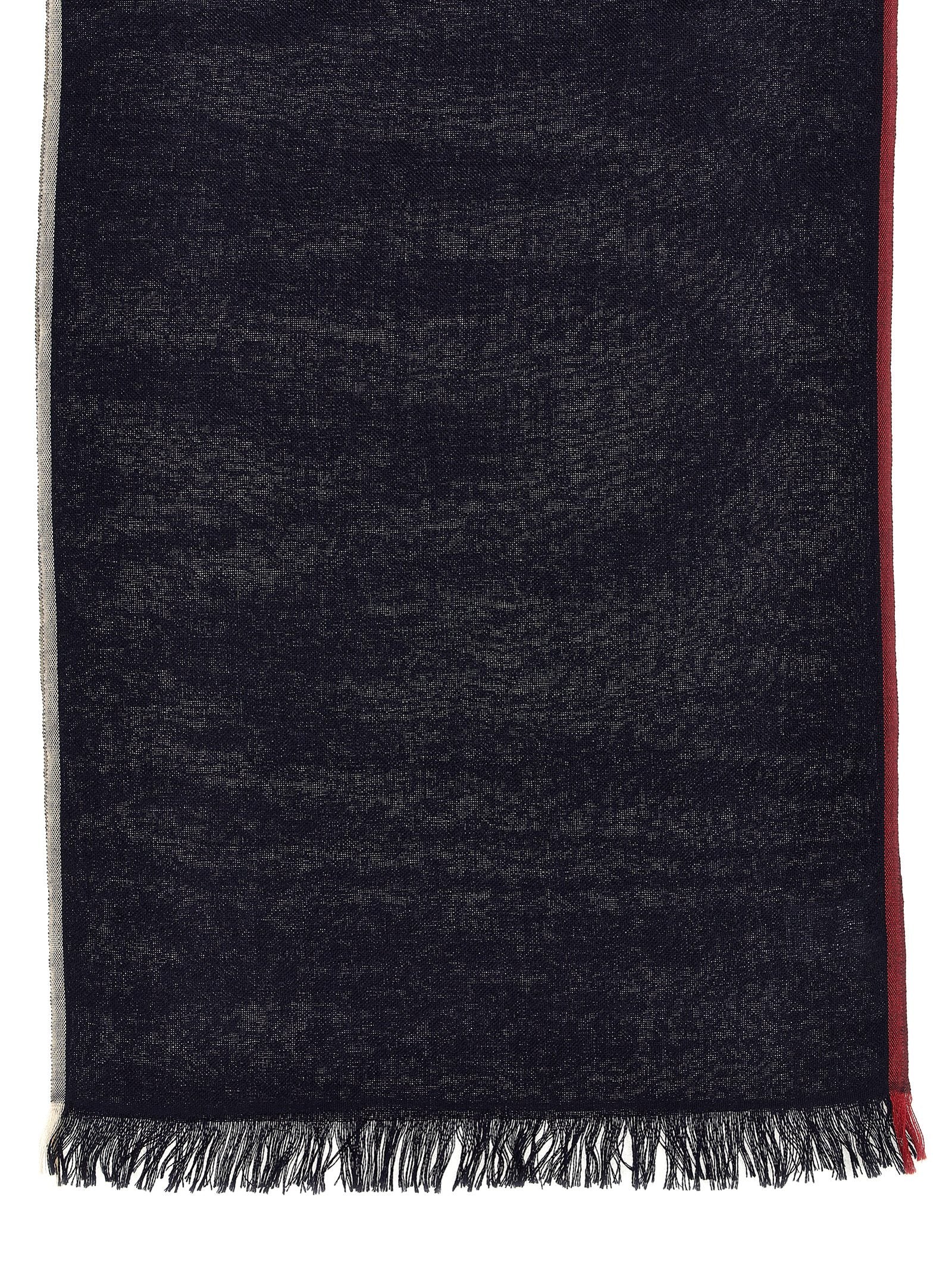 Brunello Cucinelli Men's Contrast Border Scarf
