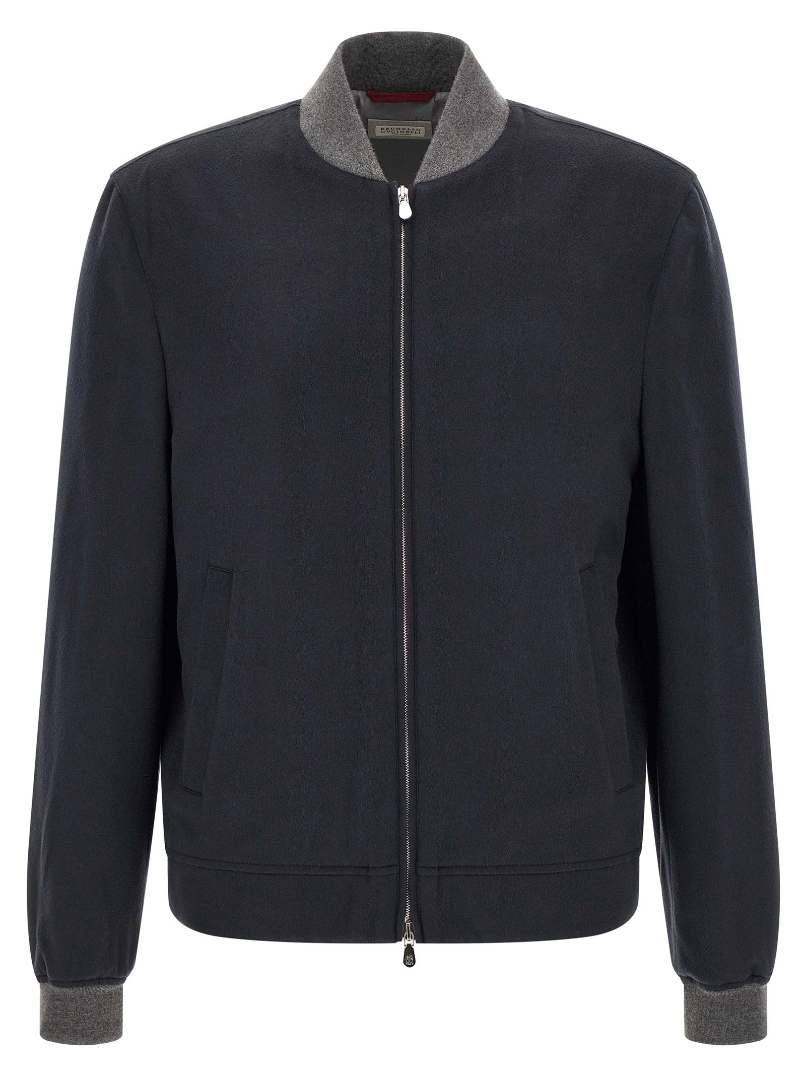 Brunello Cucinelli Men's Light Flannel Bomber Jacket