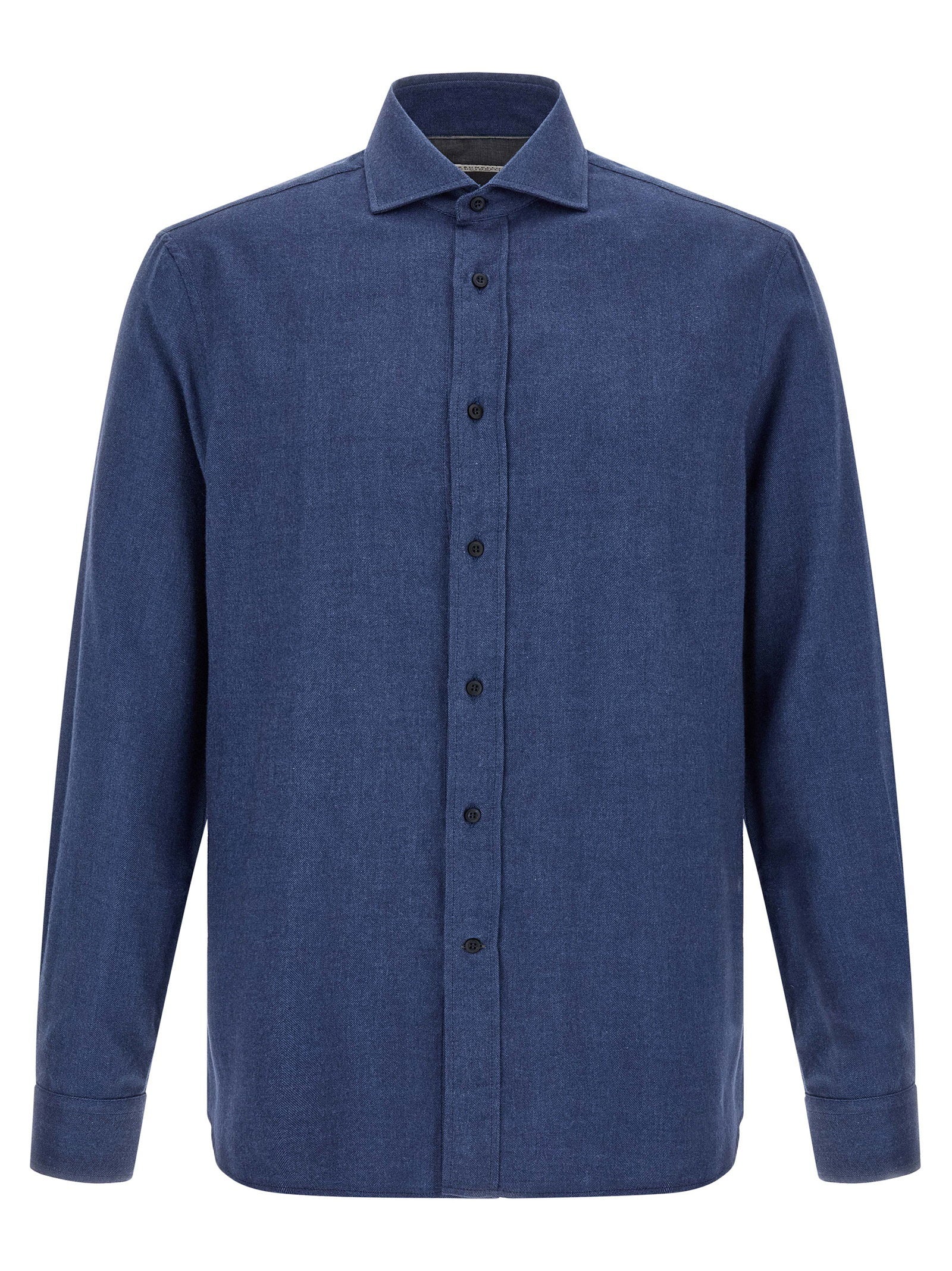 Brunello Cucinelli Men's Herringbone Shirt