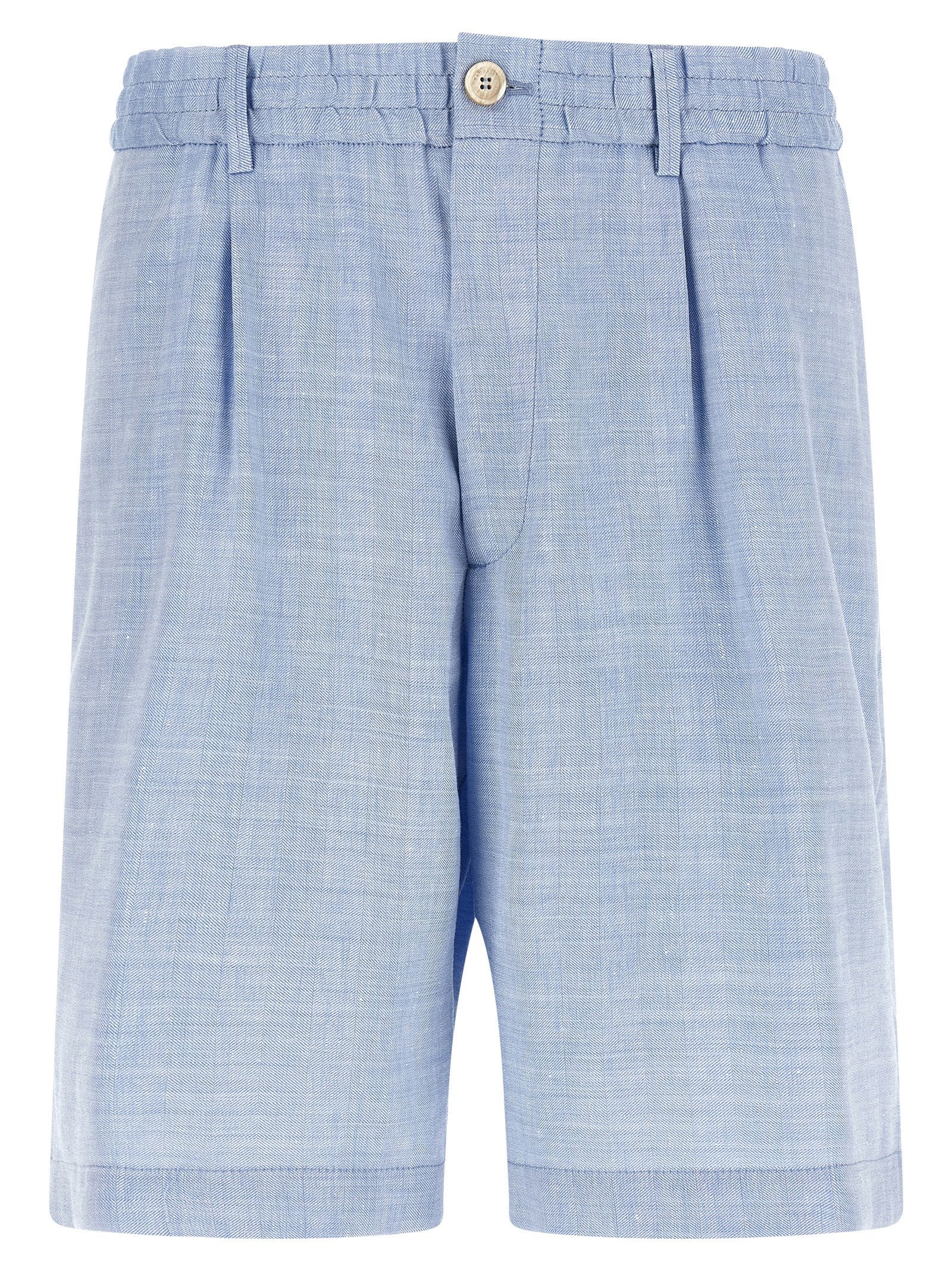 Brunello Cucinelli Men's Chevron Bermuda Shorts