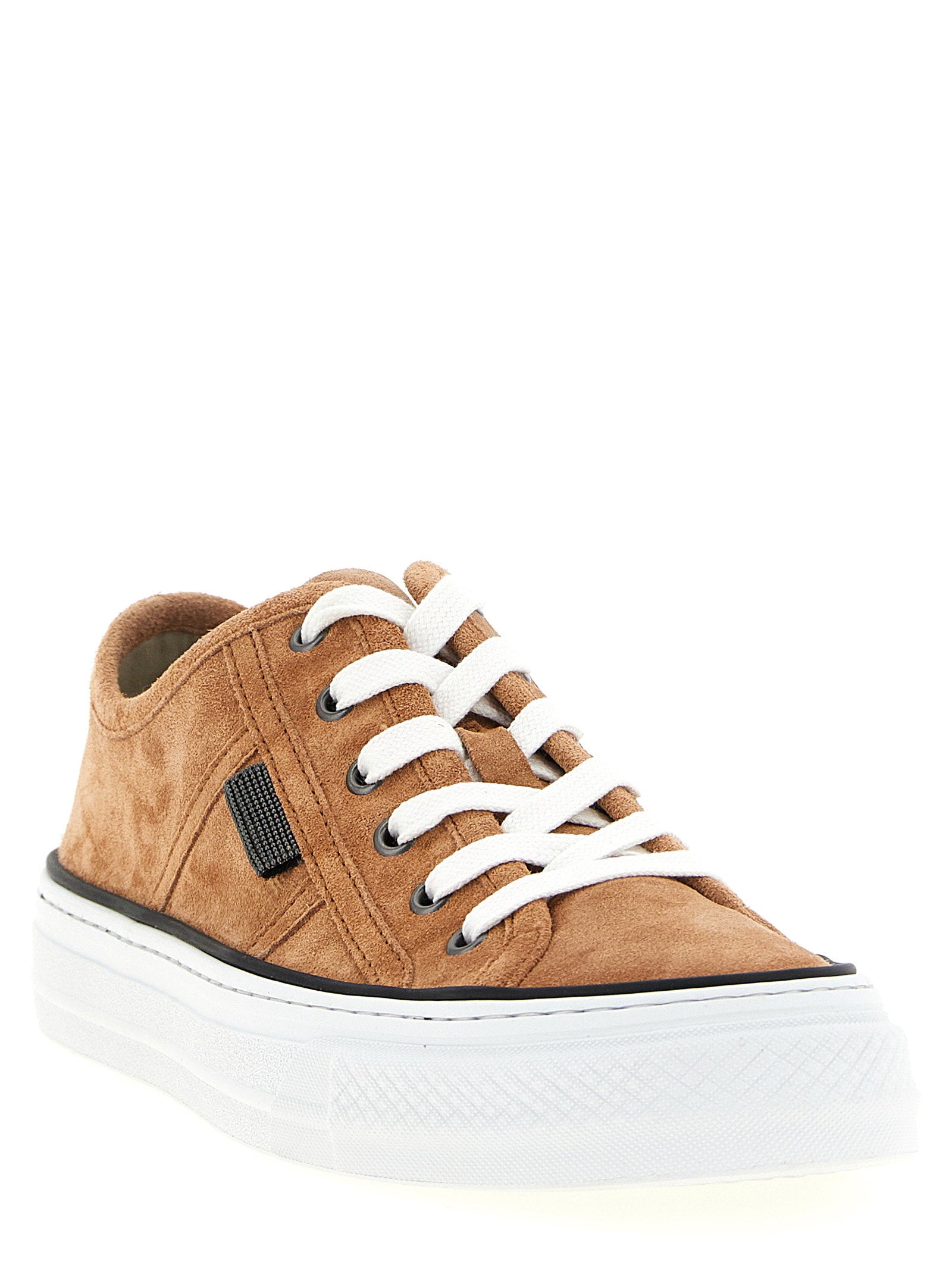 Brunello Cucinelli Women's Shiny Tab Sneakers