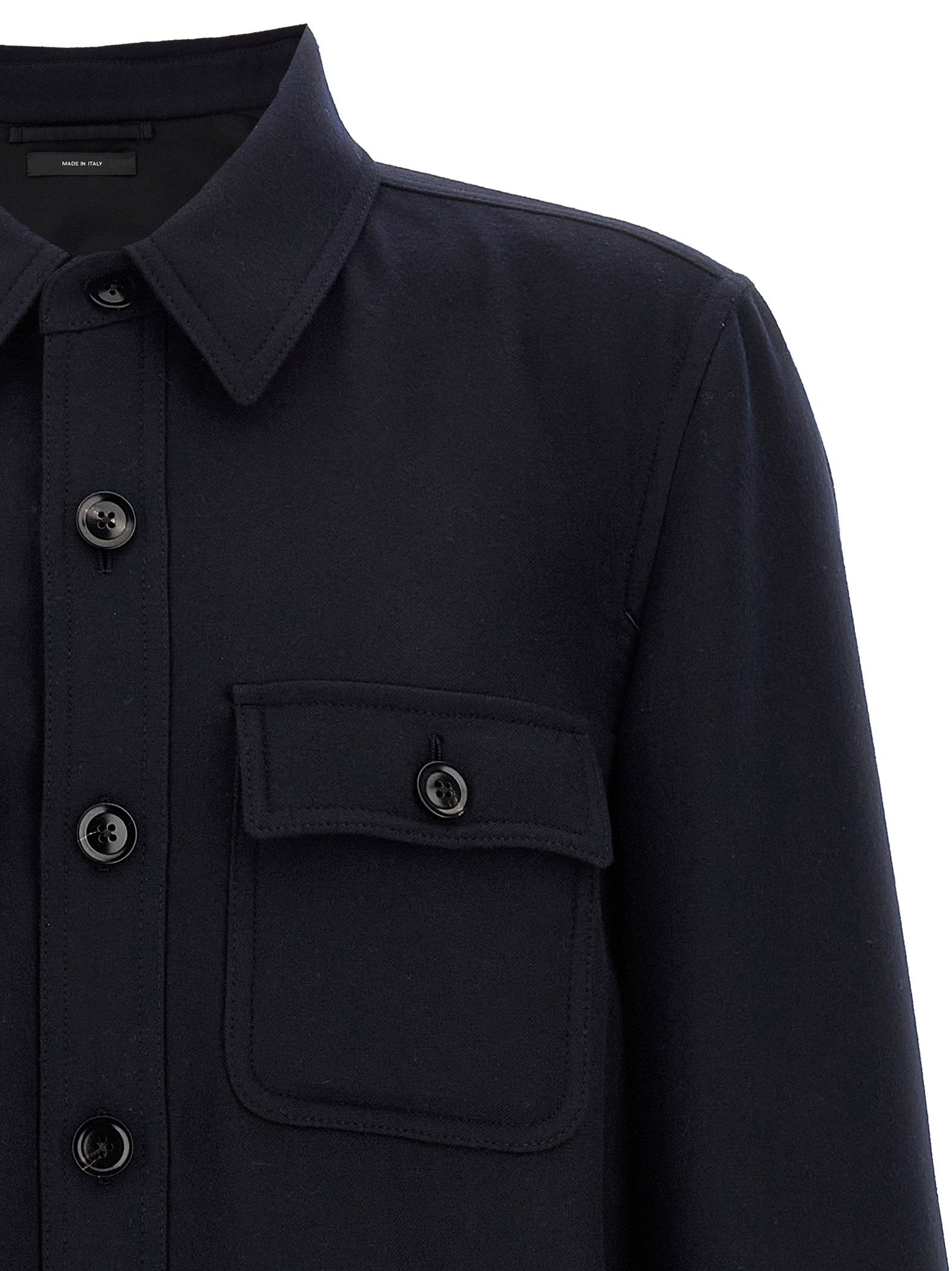Tom Ford Men's Double Splittable Light Wool Overshirt
