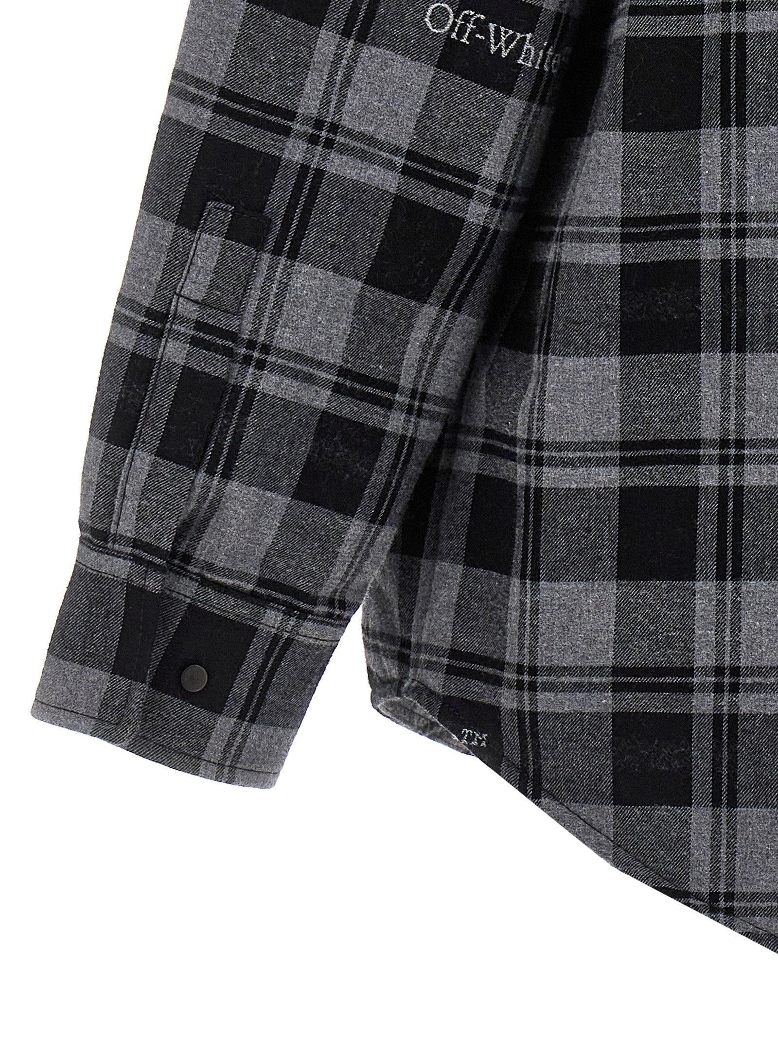 Off White Men's Check Flannel Padded Jacket