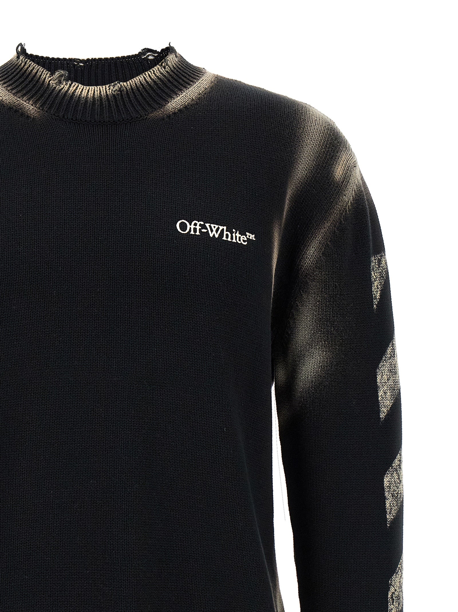 Off White Men's Diag Arr Corrosion Sweater
