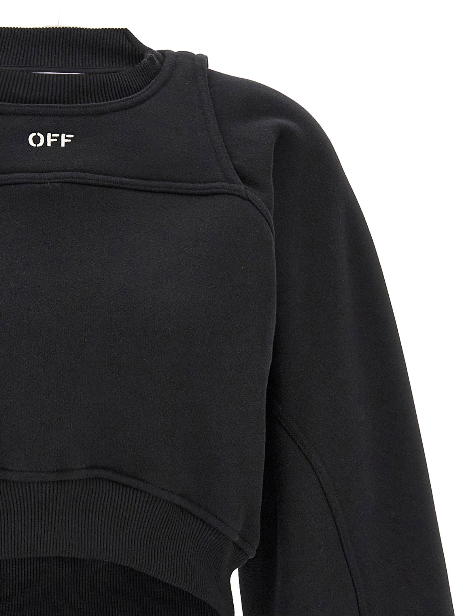 Off White Women's Cropped Sweatshirt