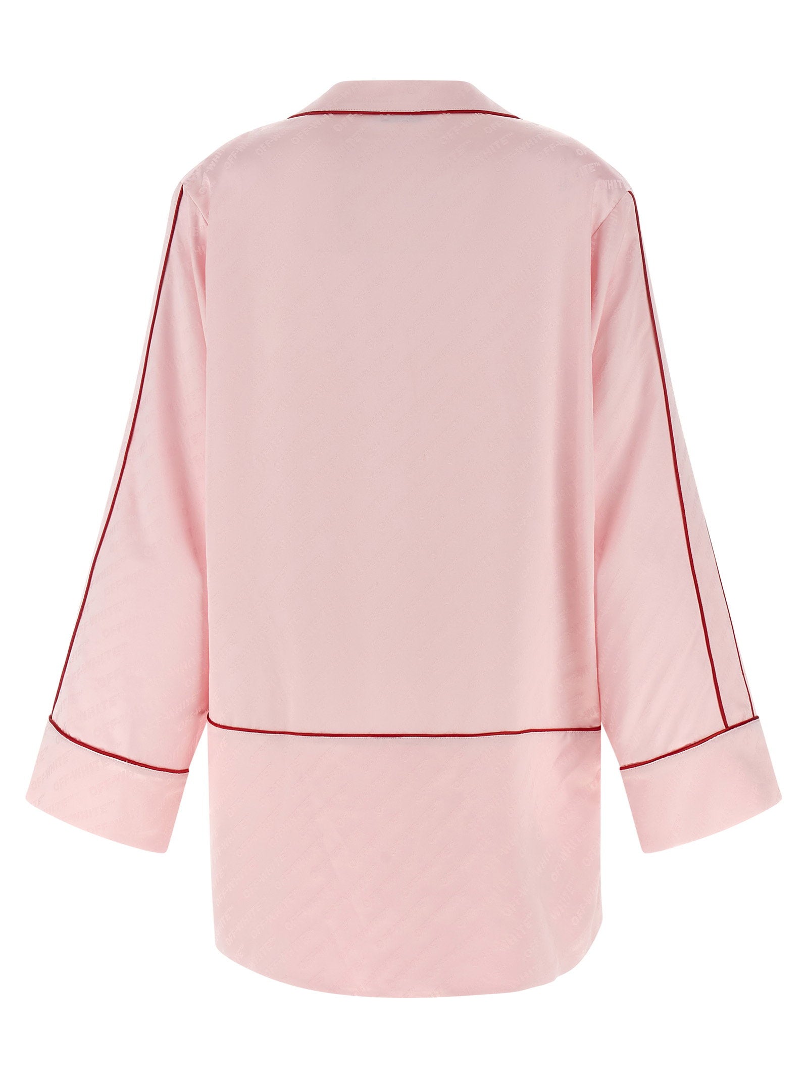 Off White Women's Jacquard Satin New Roxy Pajama Shirt