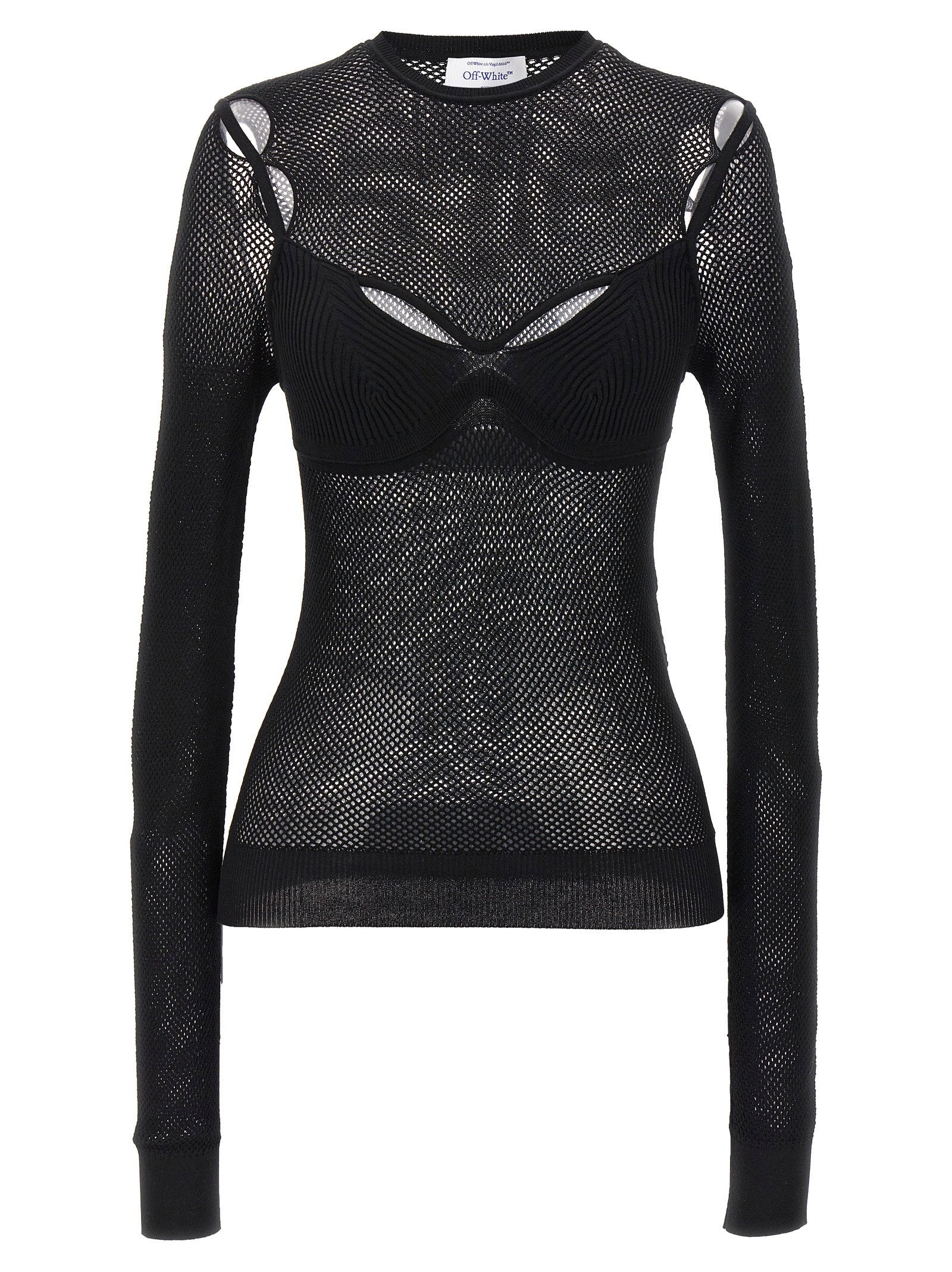 Off White Women's Net Arrow Bralette Top
