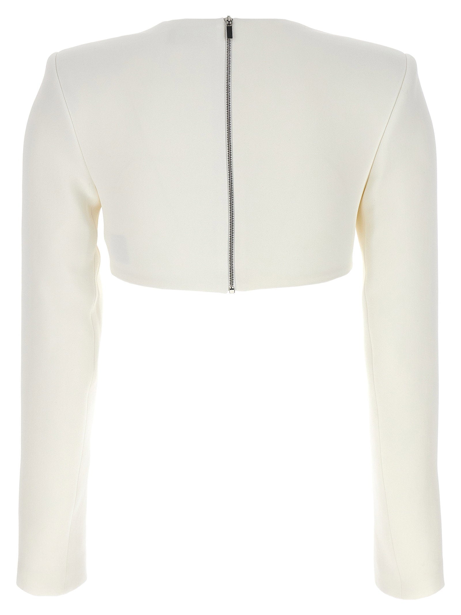David Koma Women's Top 3D Crystsal Chain And Square Neck