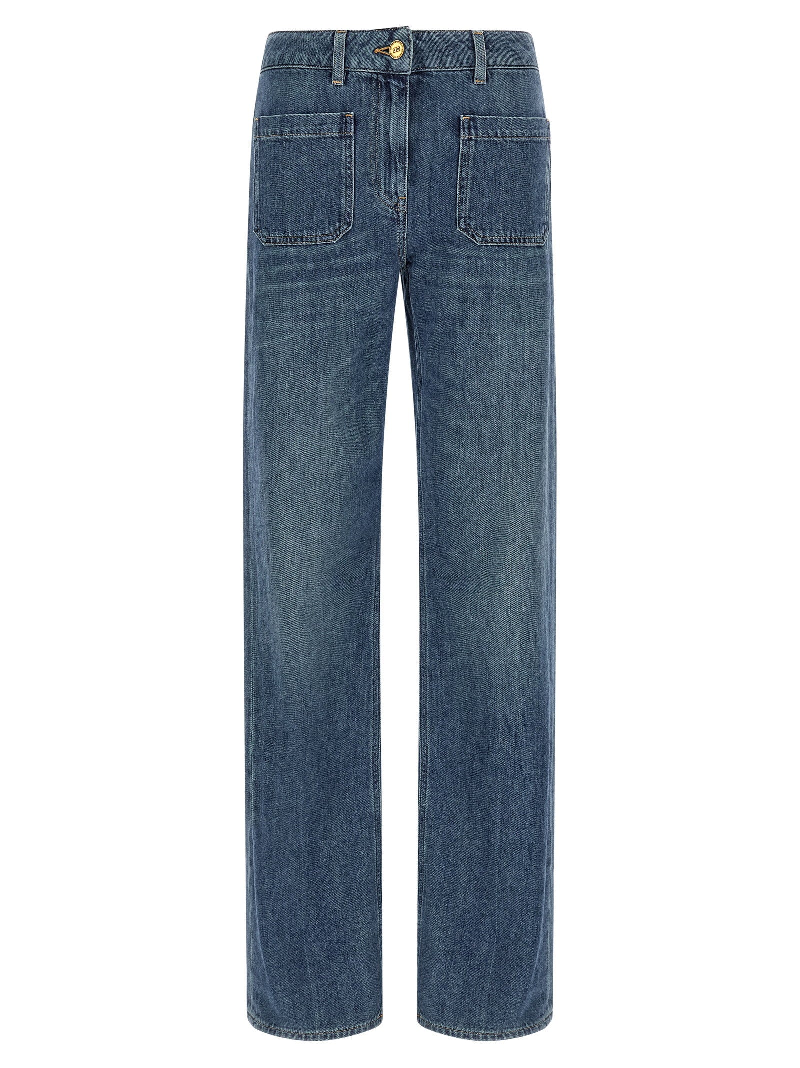 Elisabetta Franchi Women's Logo Embroidery Jeans