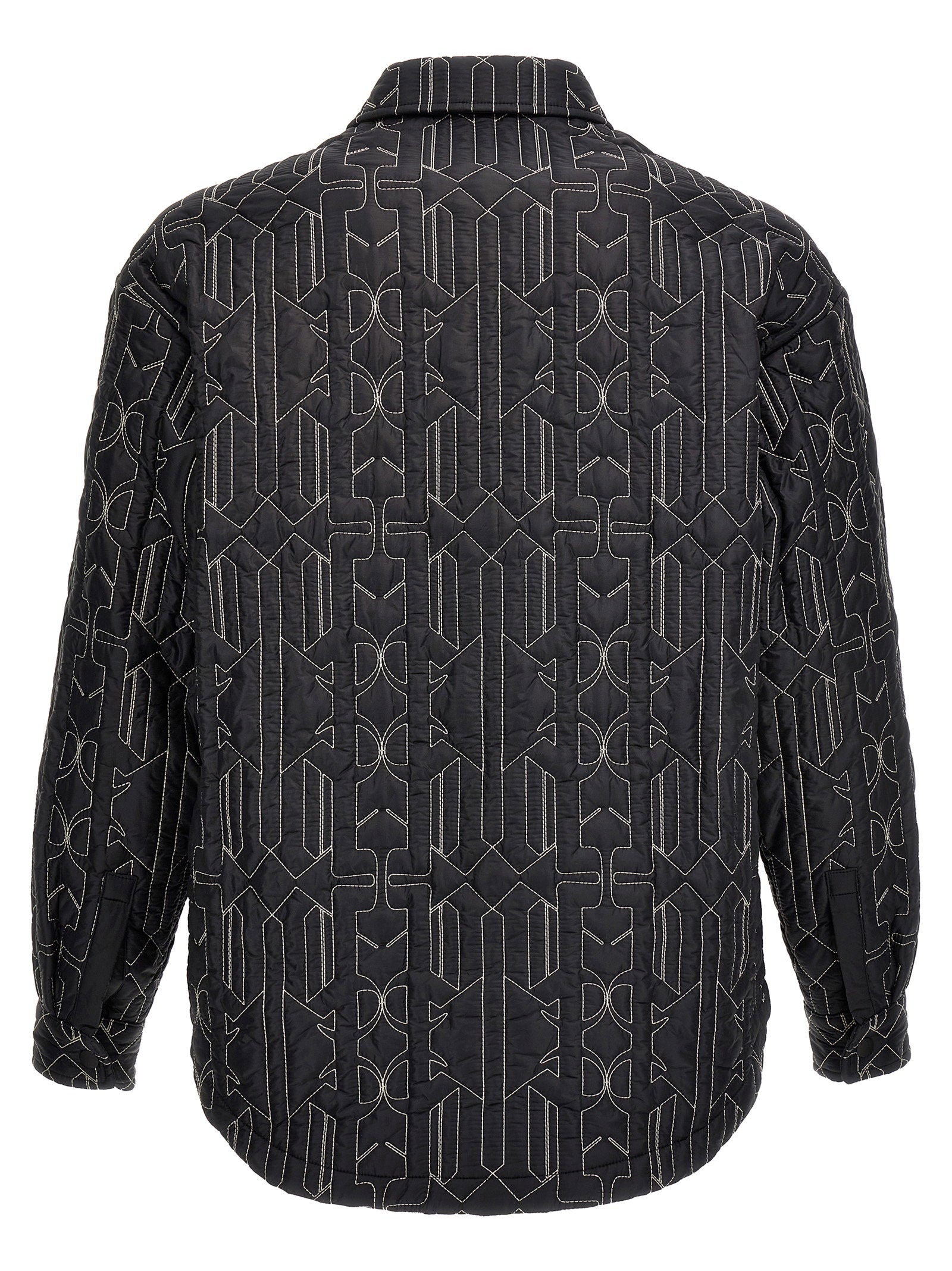 Palm Angels Men's All Monogram Quilted Dover Jacket