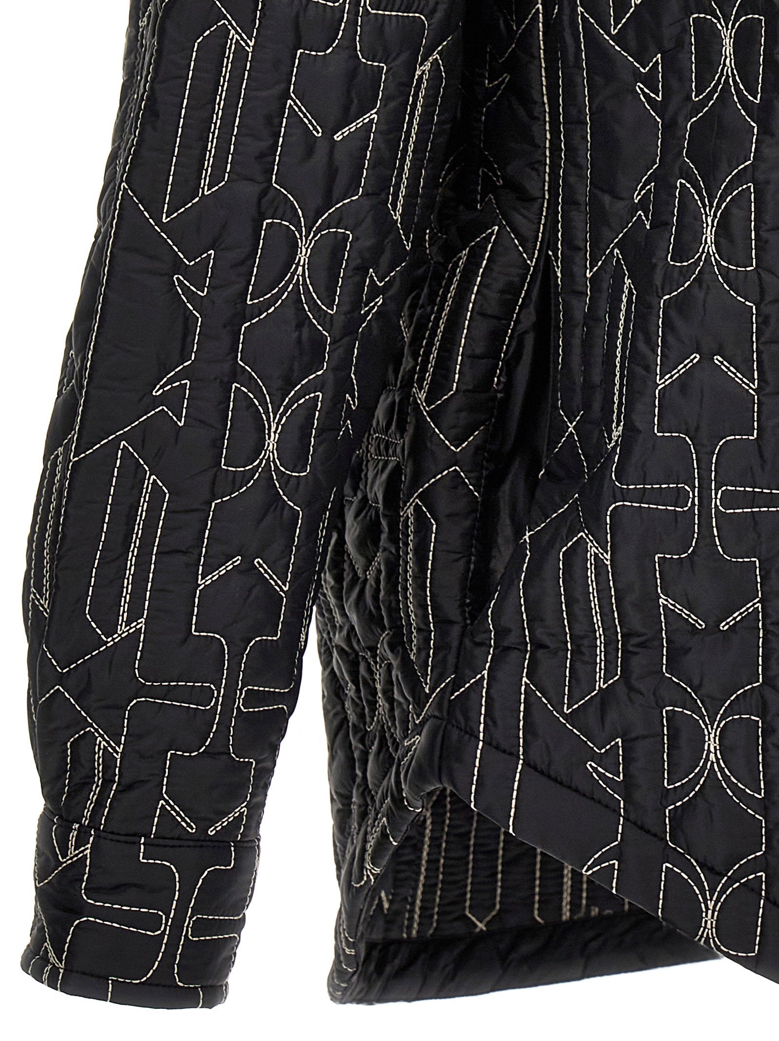 Palm Angels Men's All Monogram Quilted Dover Jacket