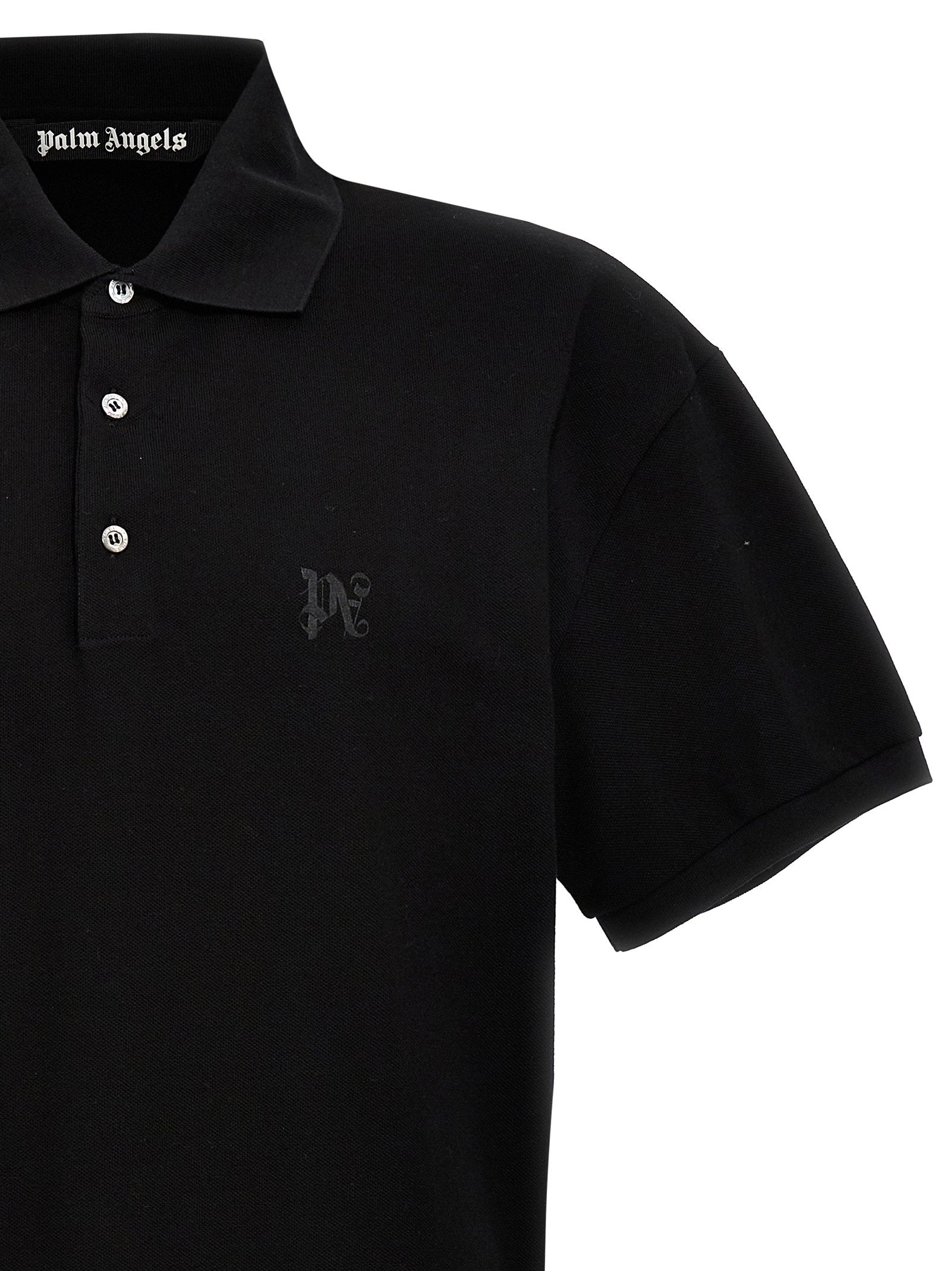 Palm Angels Men's Monogram Polo Shirt