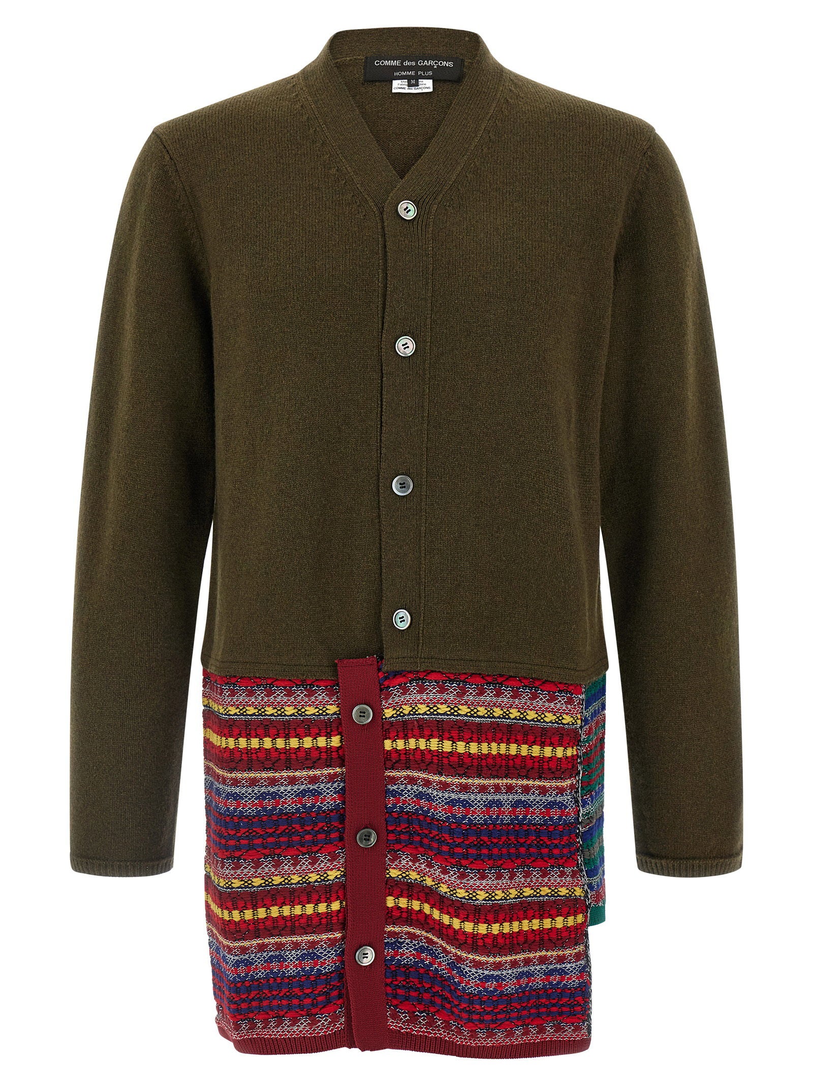 Comme Des Garçons Homme Plus Men's Jacquard Insert Cardigan