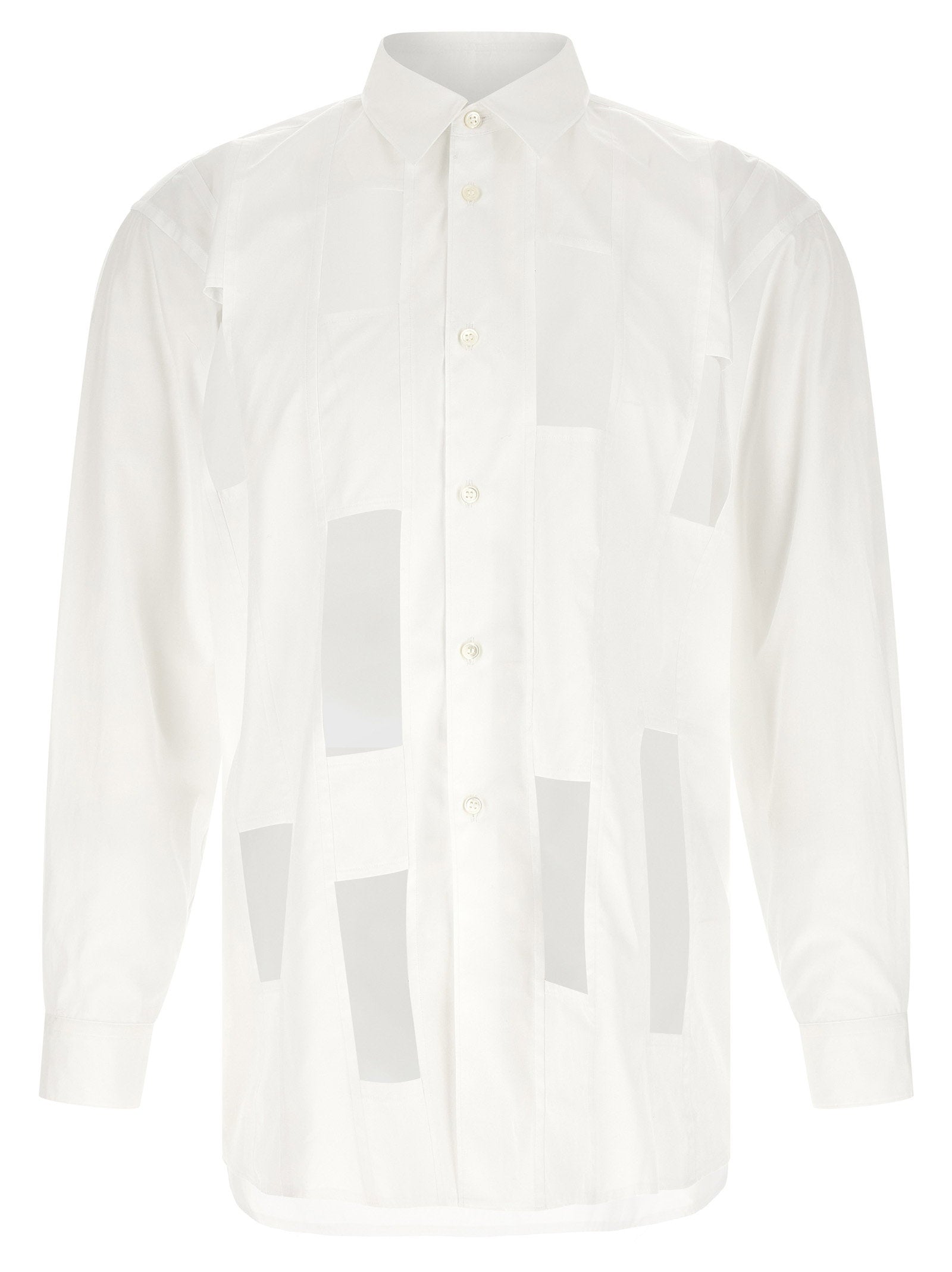 Comme Des Garçons Homme Plus Men's Geometric Cut-Out Shirt
