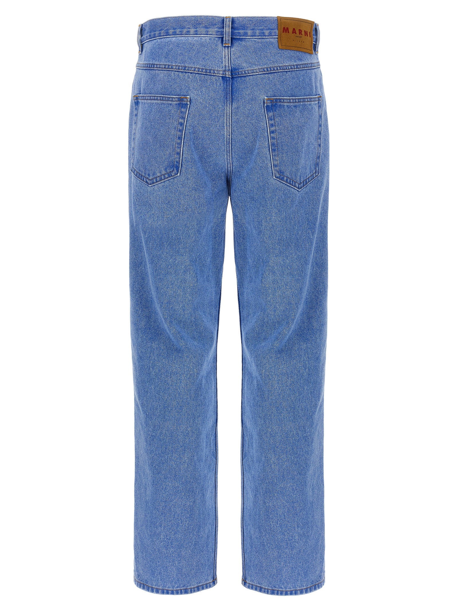 Marni Men's Bleached Coated Jeans