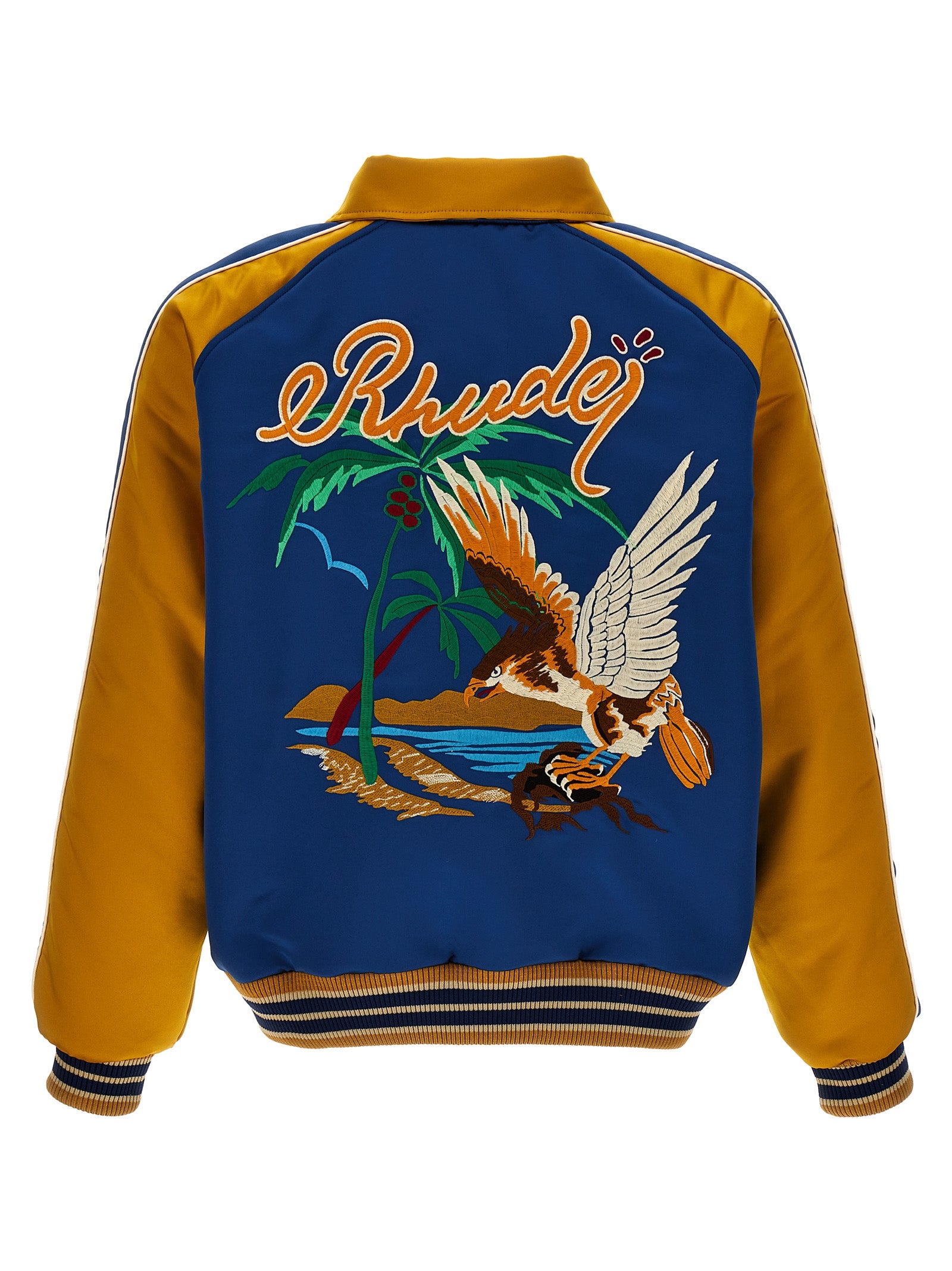 Rhude Men's Palm Eagles Souvenir Bomber Jacket