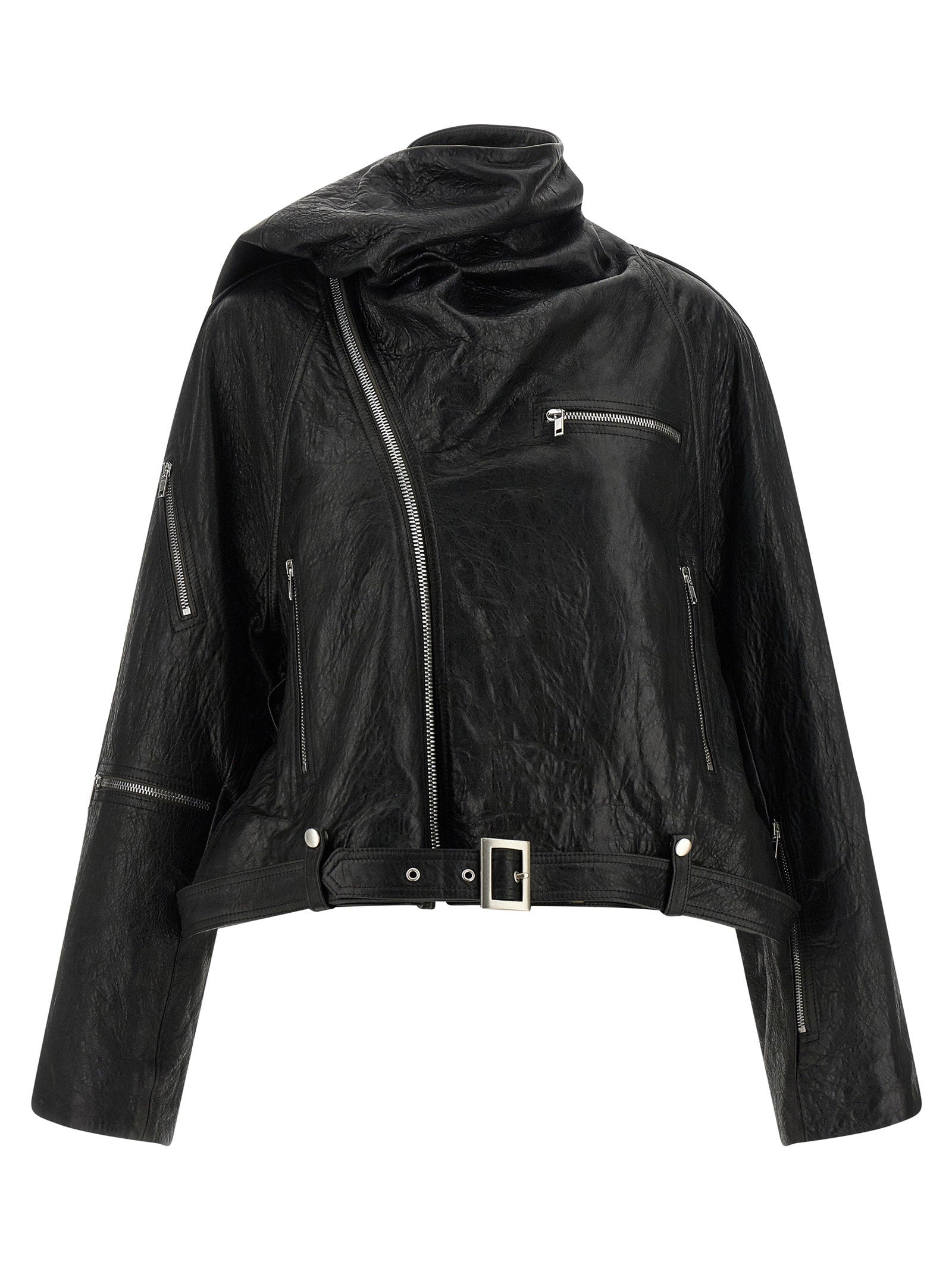 Rick Owens Women's Cropped Scarf Flight Jacket