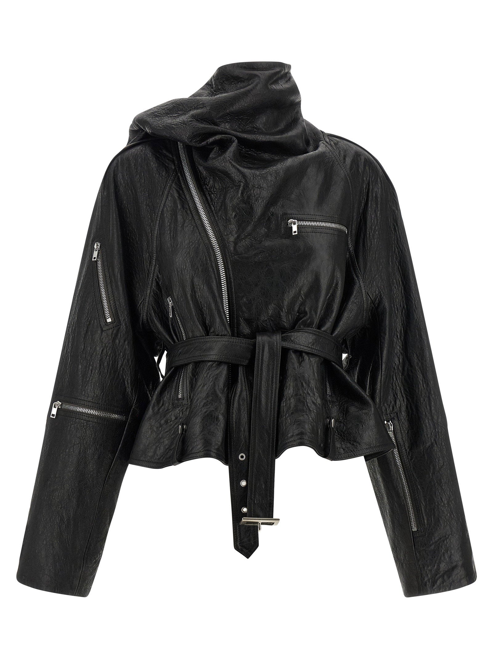 Rick Owens Women's Cropped Scarf Flight Jacket