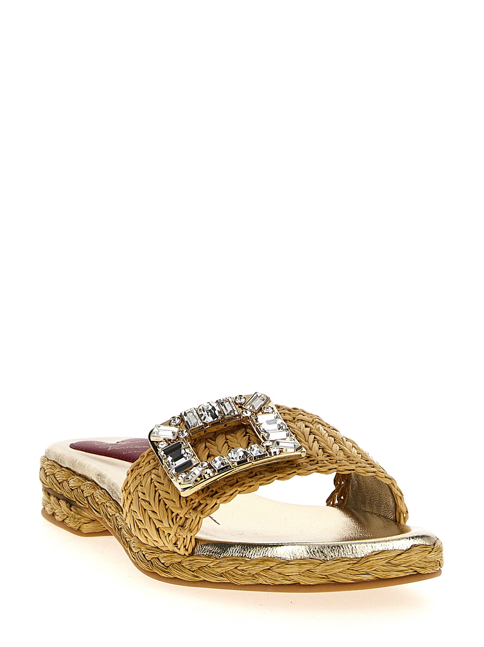 Roger Vivier Women's Raffia Jewel Sandals